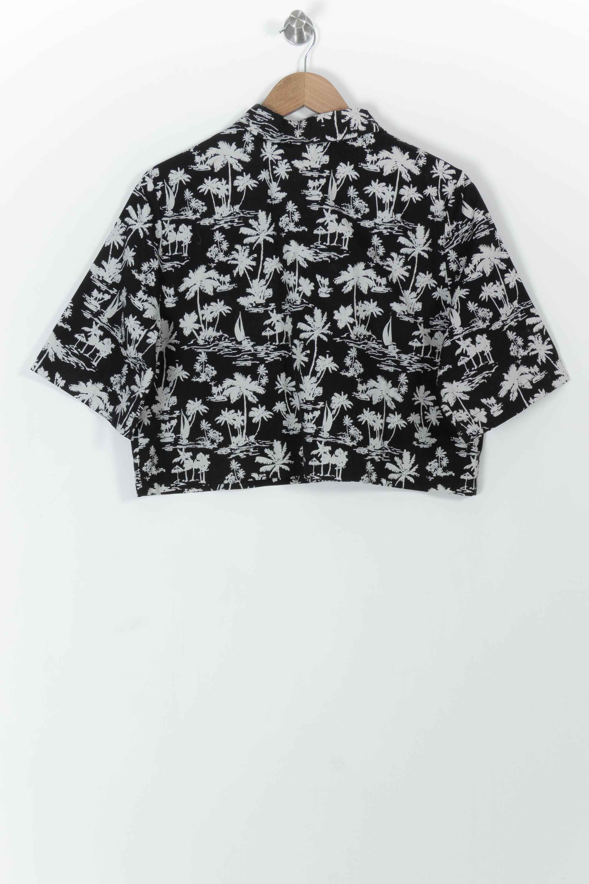 Chemise Hawaïenne Noire et Blanche - Taille L/40 - Image 4