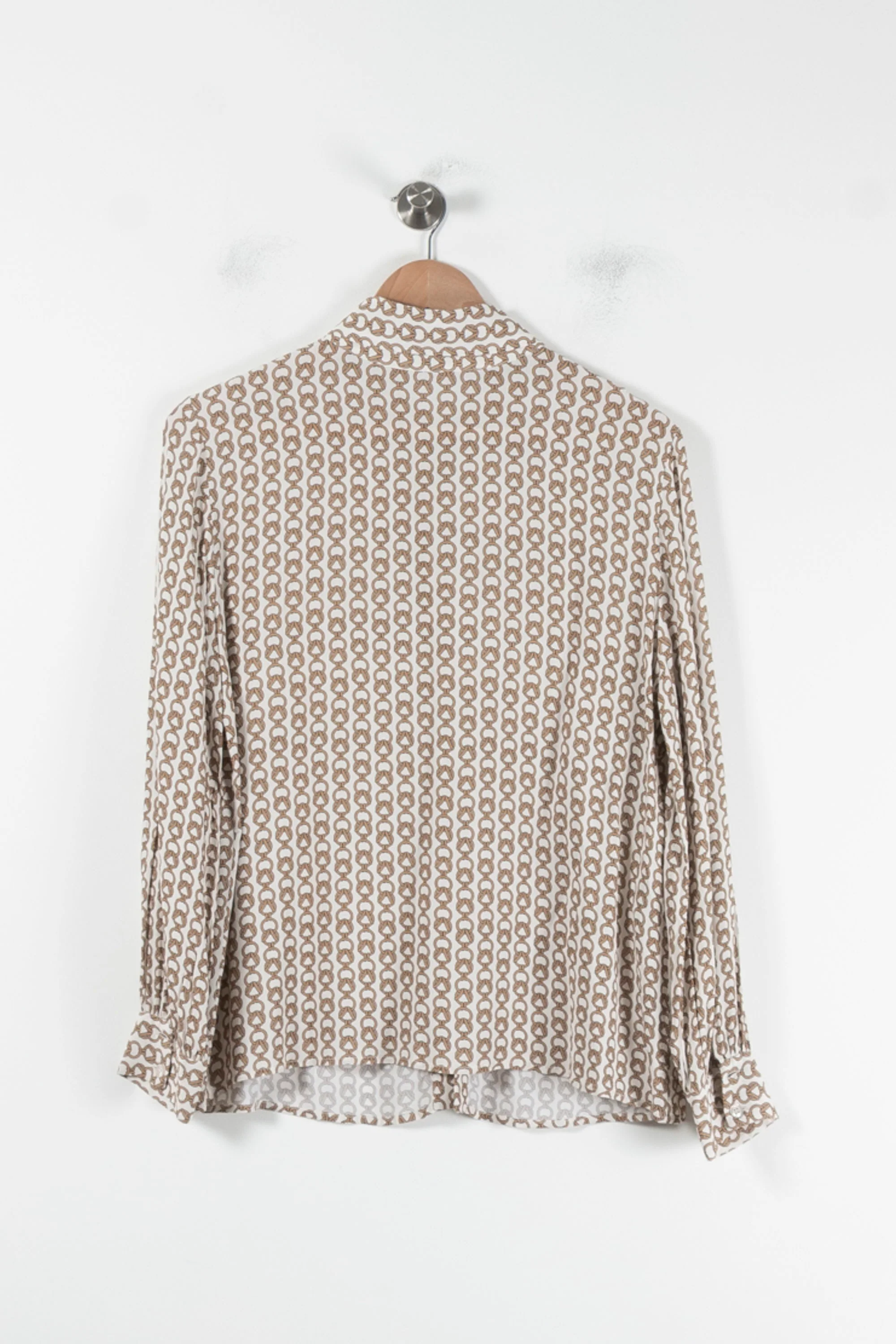 Chemise Imprimée Beige et Blanche - Taille XXL/44 - Image 4