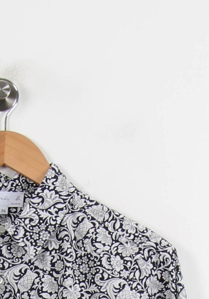 Chemise Imprimée Noire et Blanche - Taille S/36 - Image 3