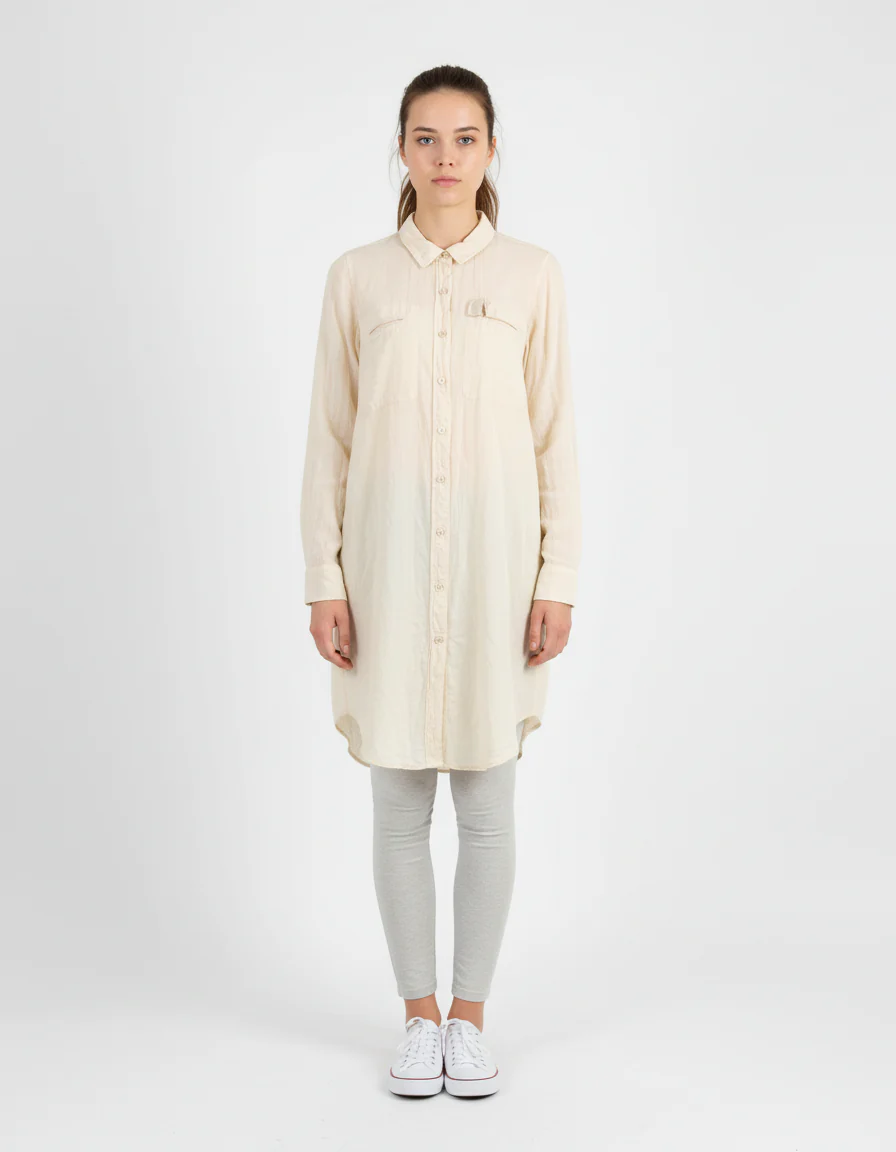 Chemise Longue Beige - Taille M/38