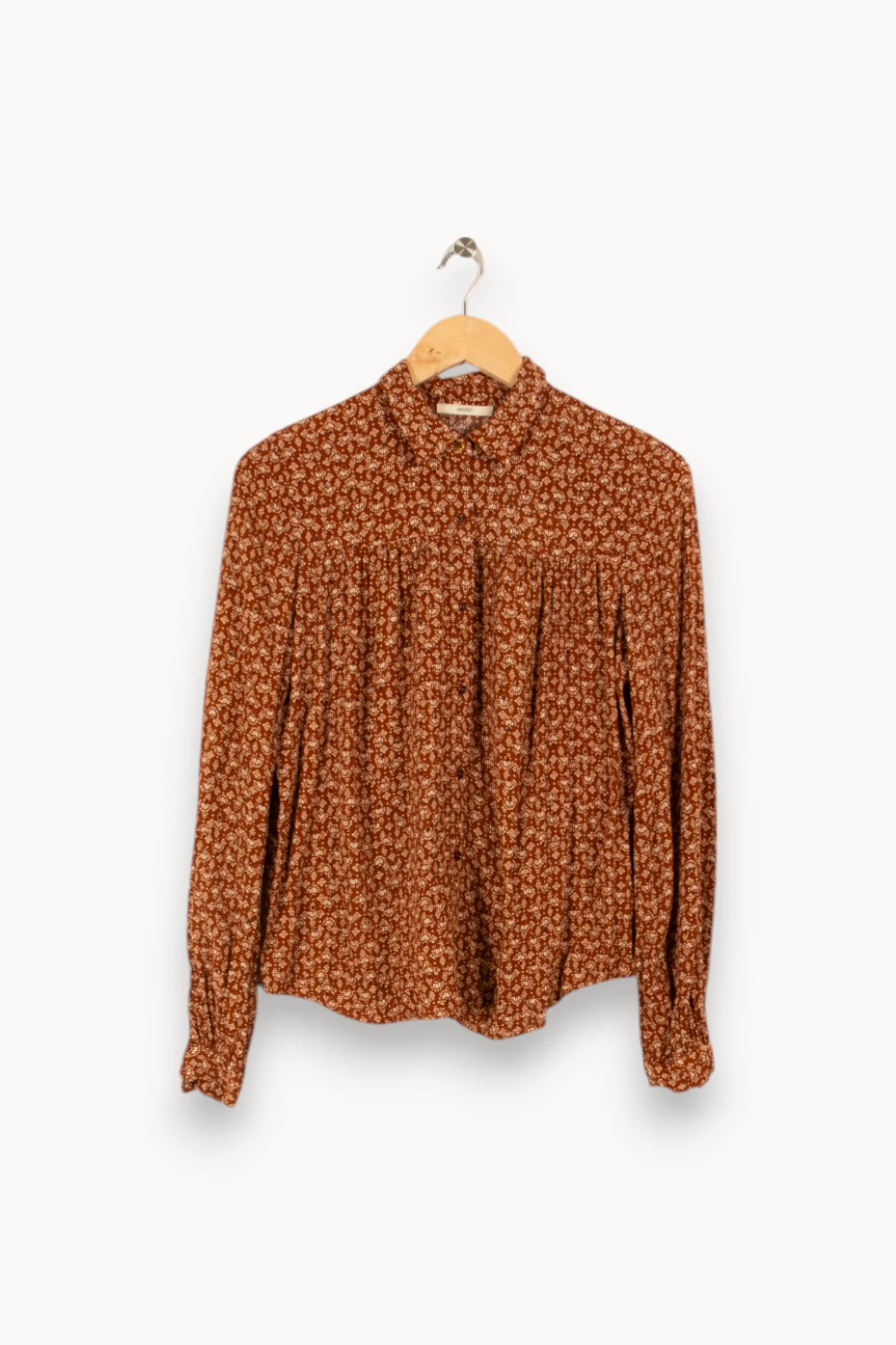 Chemise marron à motifs - Taille XS/34 - Image 2