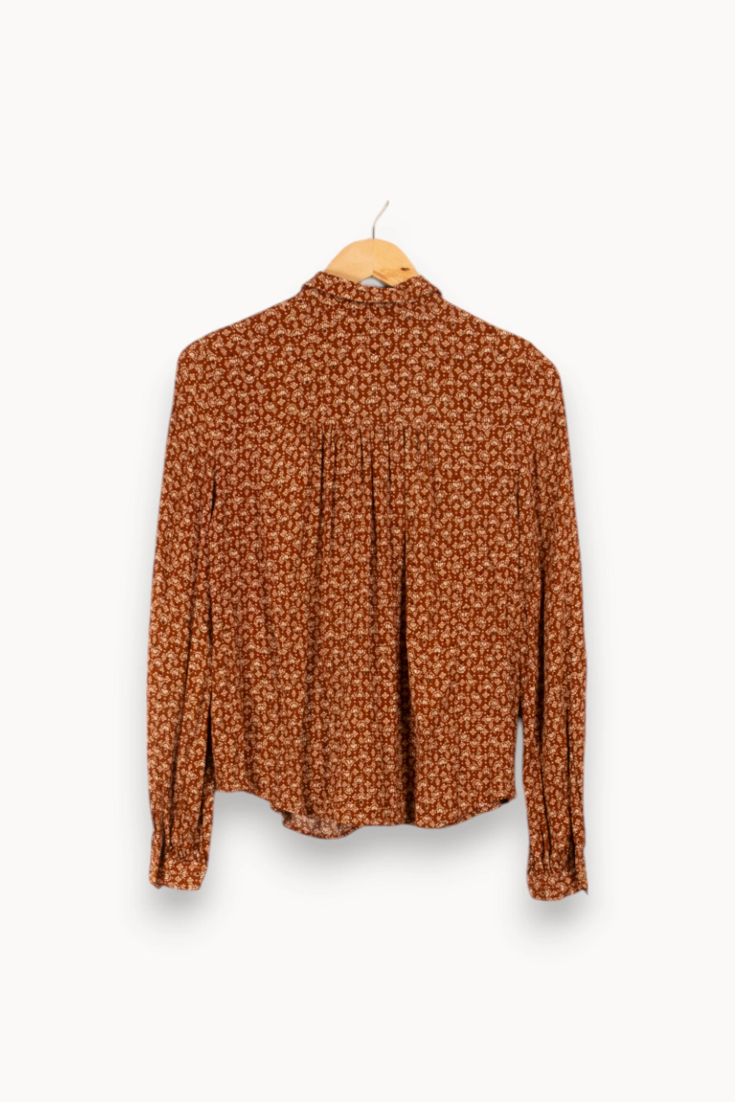 Chemise marron à motifs - Taille XS/34 - Image 4