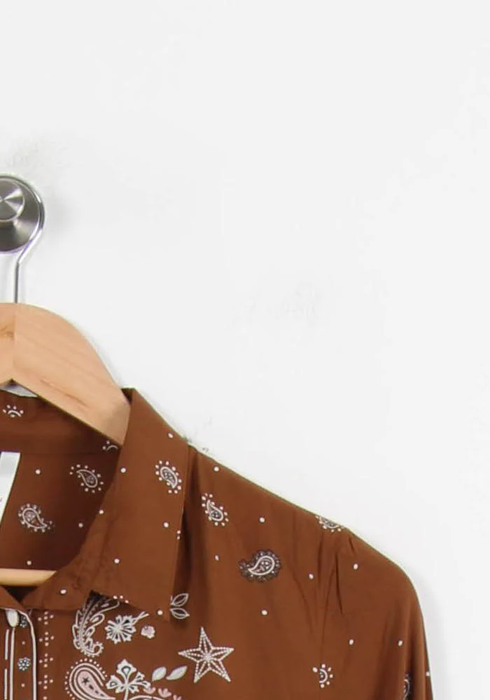 Chemise Marron et Blanche - Taille XS/34 - Image 3