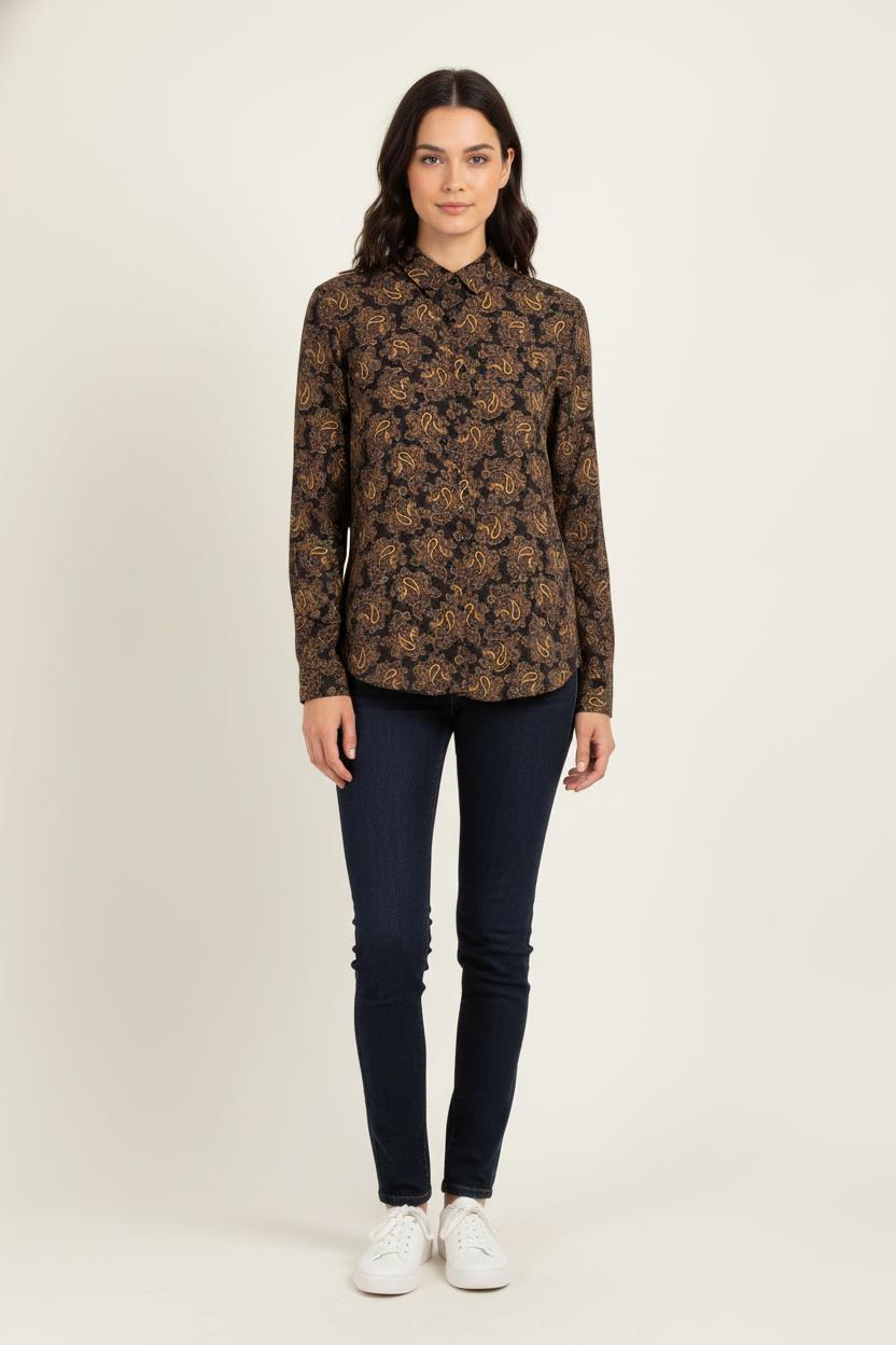 Chemise Marron et Jaune - Taille S/36