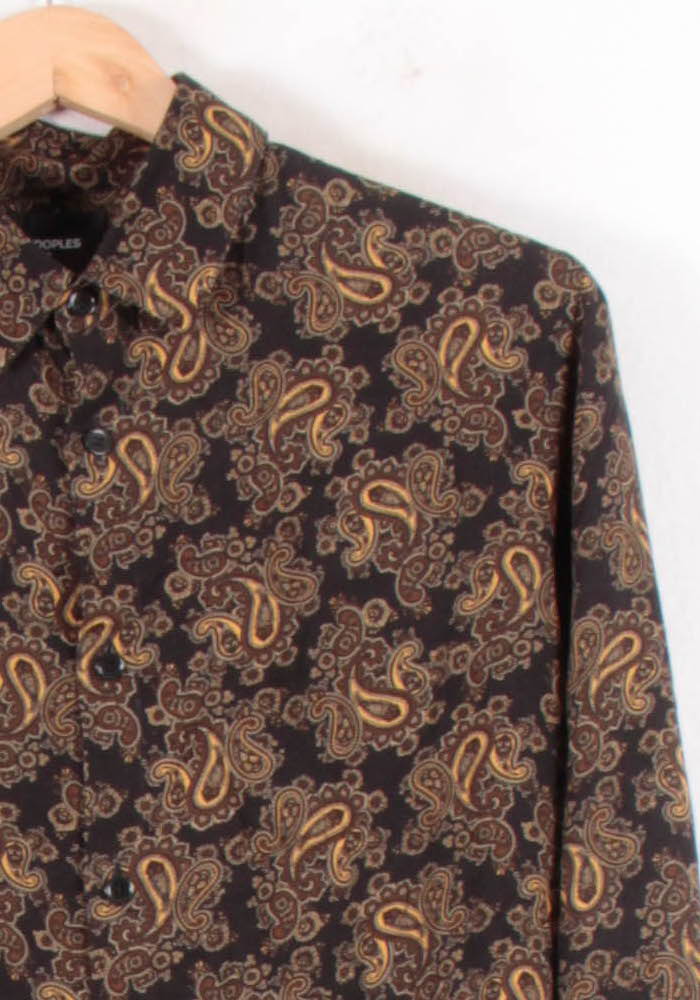 Chemise Marron et Jaune - Taille S/36 - Image 3