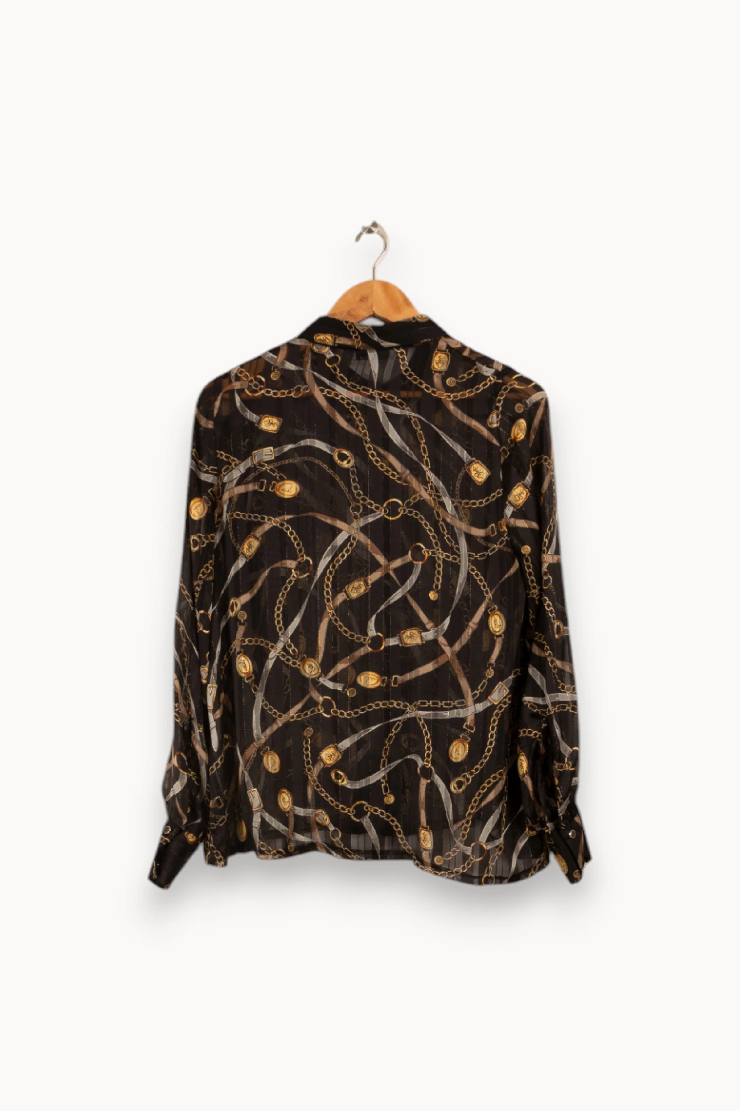 Chemise noire à motifs - Taille M/38 - Image 4