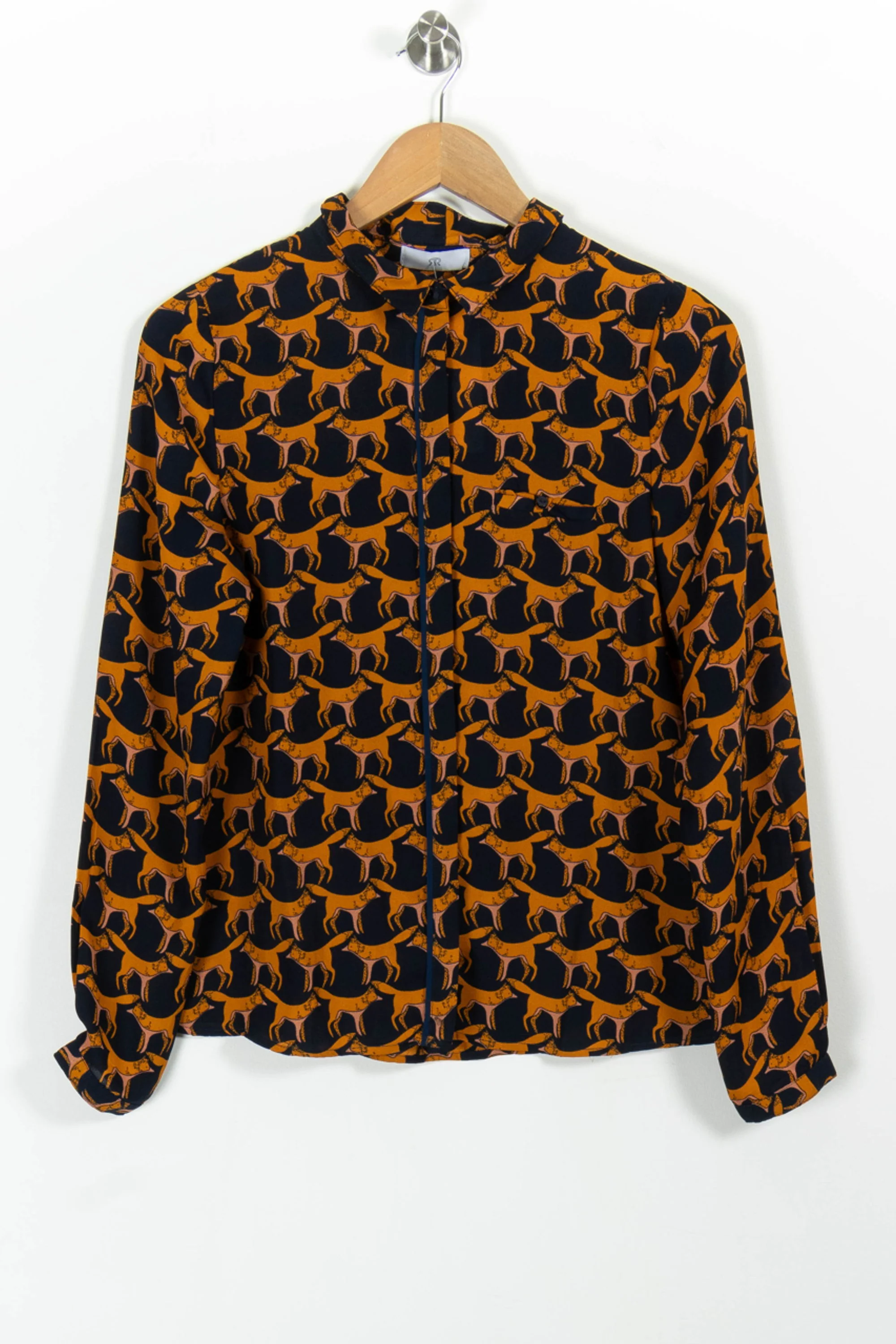 Chemise Noire et Orange - Taille M/38 - Image 2