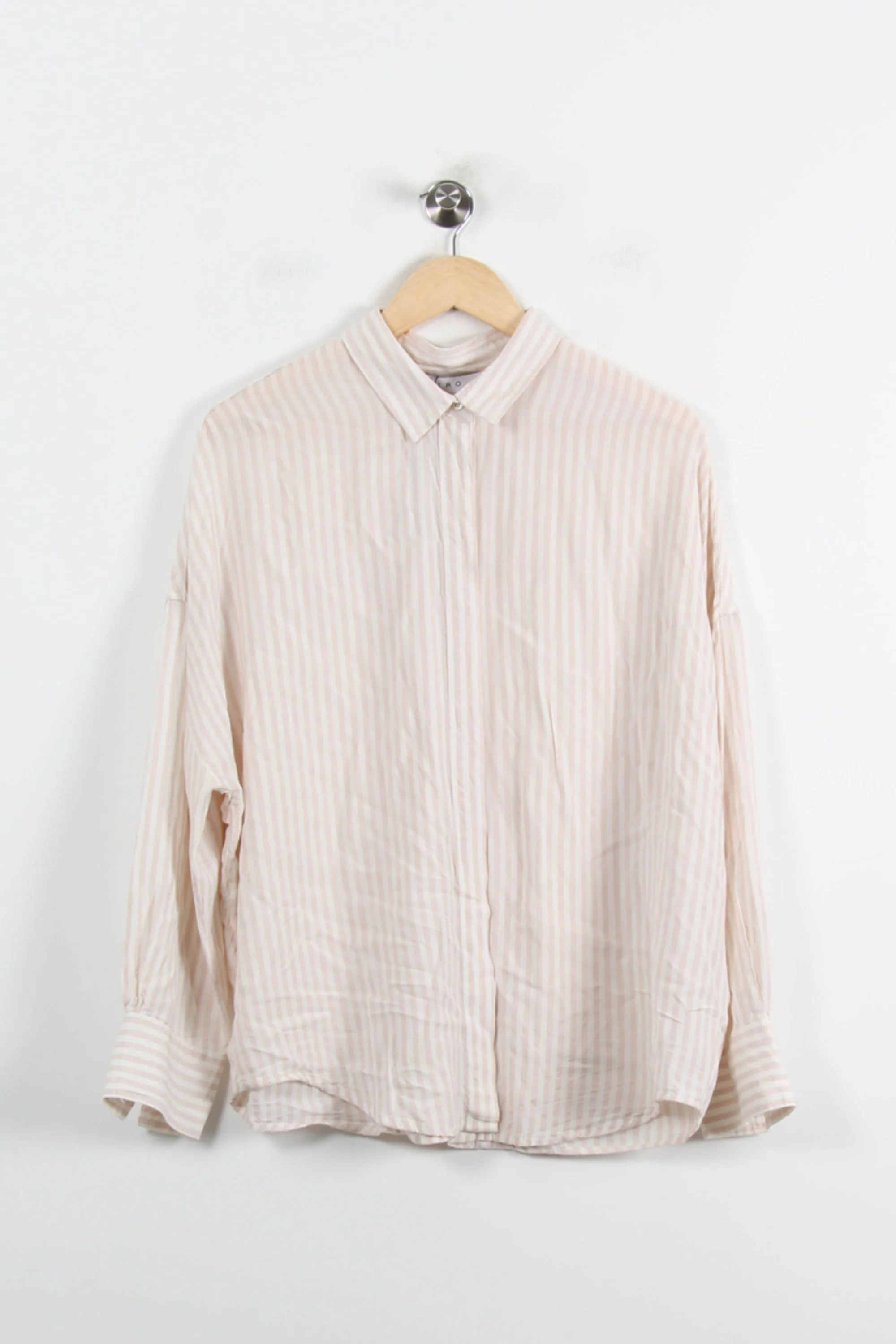 Chemise Rayée Rose et Blanche - Taille L/40 - Image 2