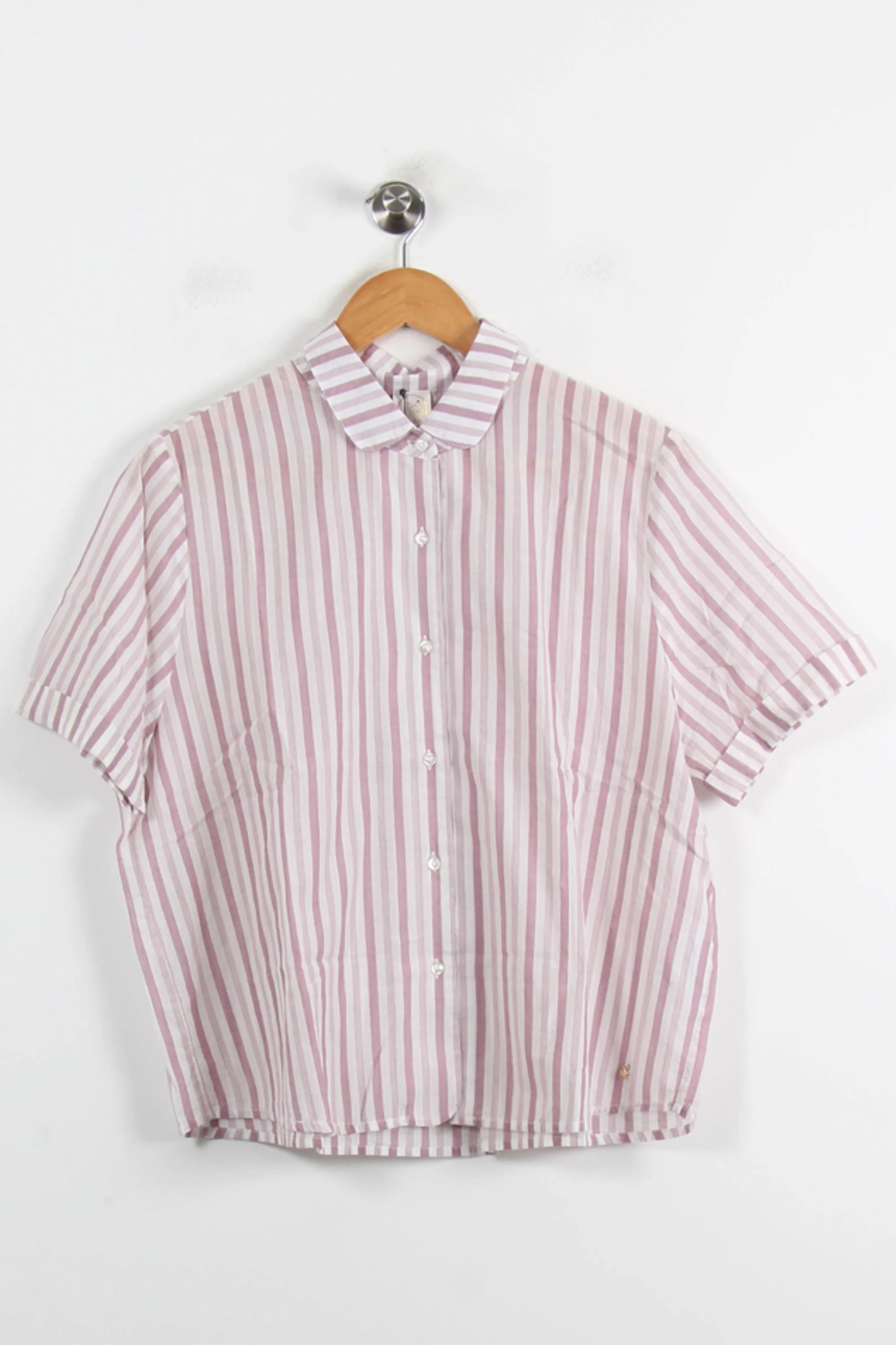 Chemise Rayée Rose et Blanche - Taille L/40 - Image 2