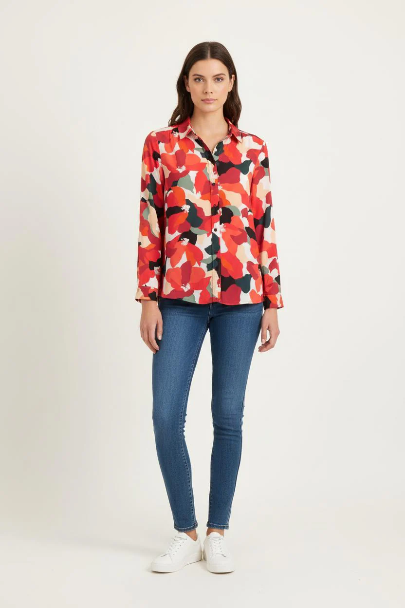 Chemise Rouge et Noir - Taille S/36