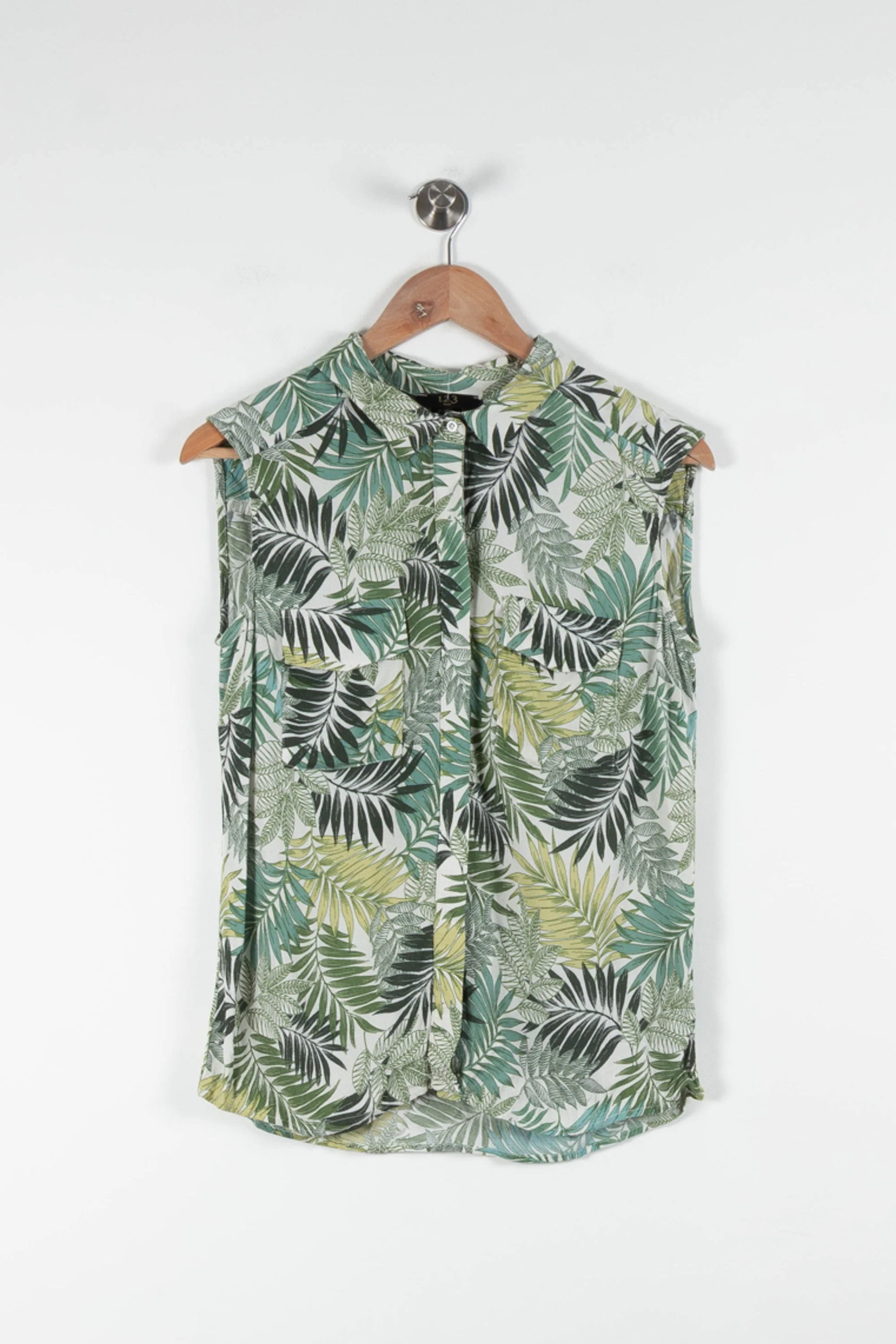 Chemise Sans Manches Verte et Jaune - Taille L/40 - Image 2
