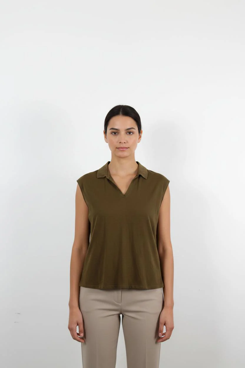 Chemise Sans Manches Verte - Taille XS/34