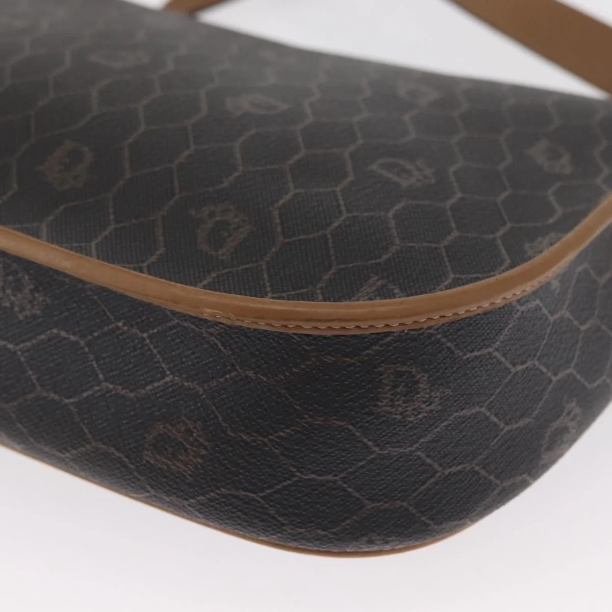 Christian Dior Vintage Honeycomb Flap Crossbody Bag Canvas and Leather - Image 10