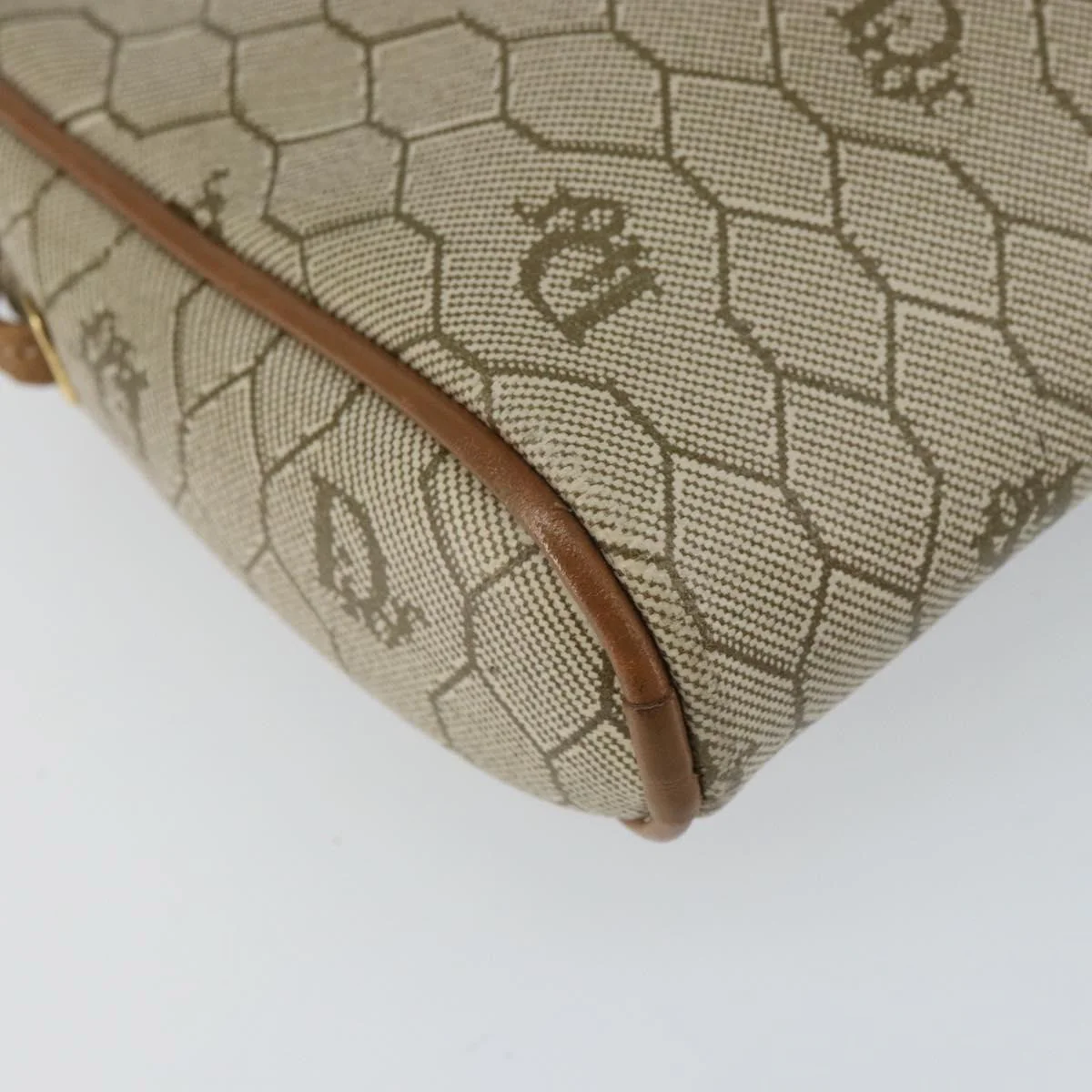 Christian Dior Vintage Honeycomb Shoulder Bag Canvas - Image 10