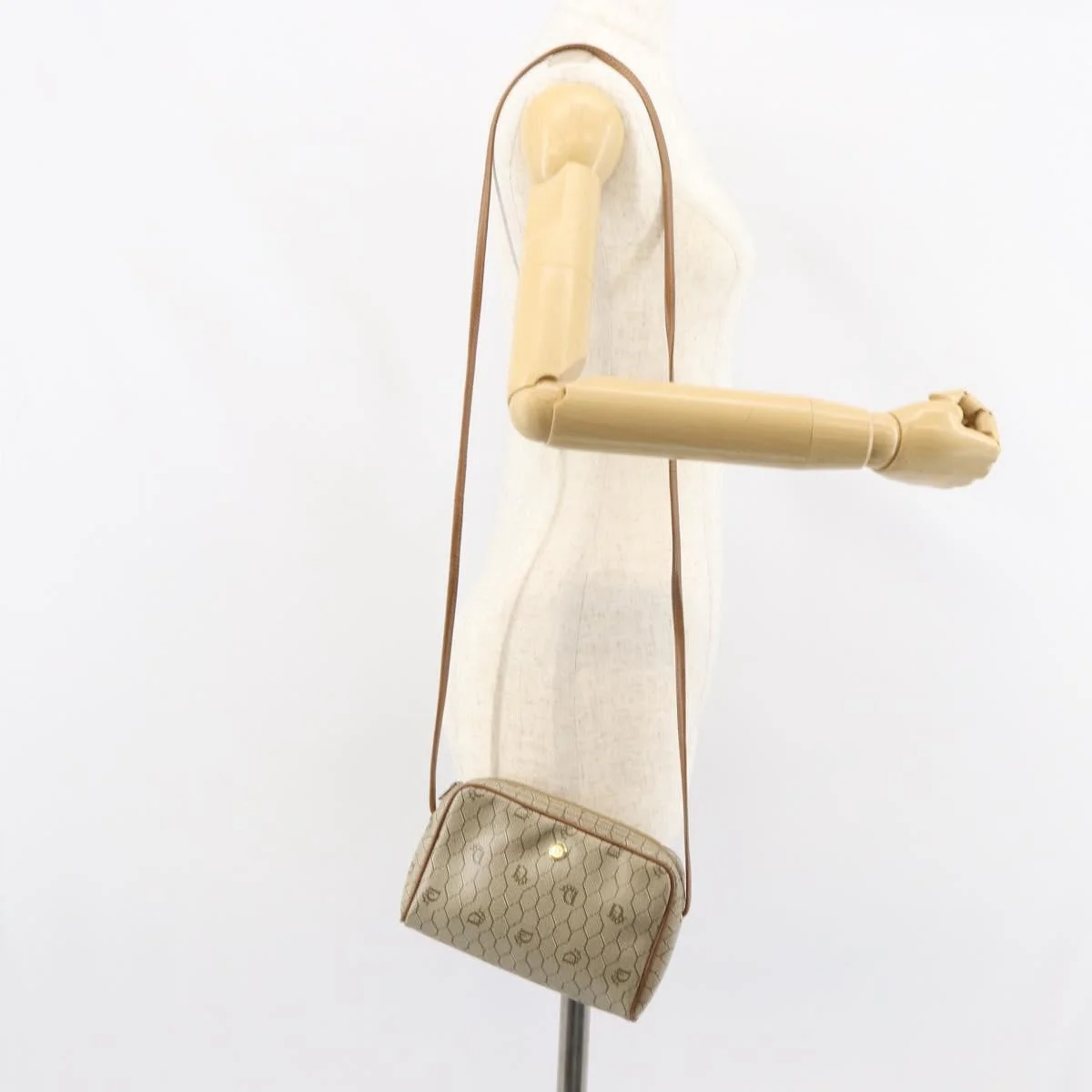 Christian Dior Vintage Honeycomb Shoulder Bag Canvas - Image 12