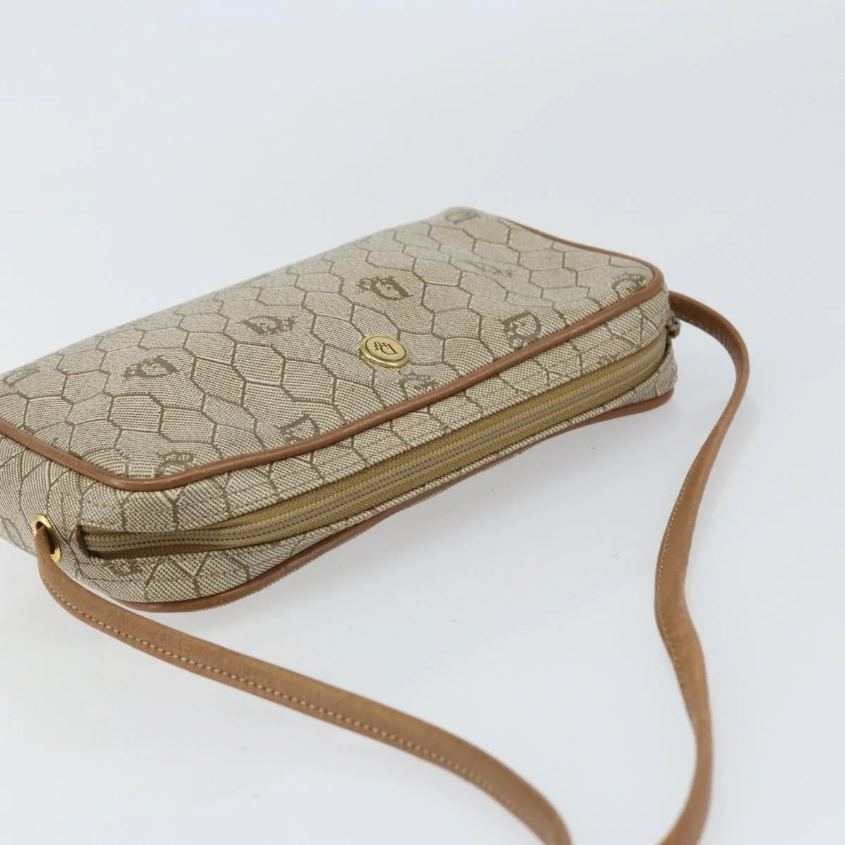 Christian Dior Vintage Honeycomb Shoulder Bag Canvas - Image 14