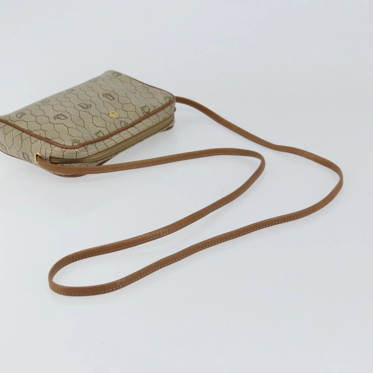 Christian Dior Vintage Honeycomb Shoulder Bag Canvas - Image 7
