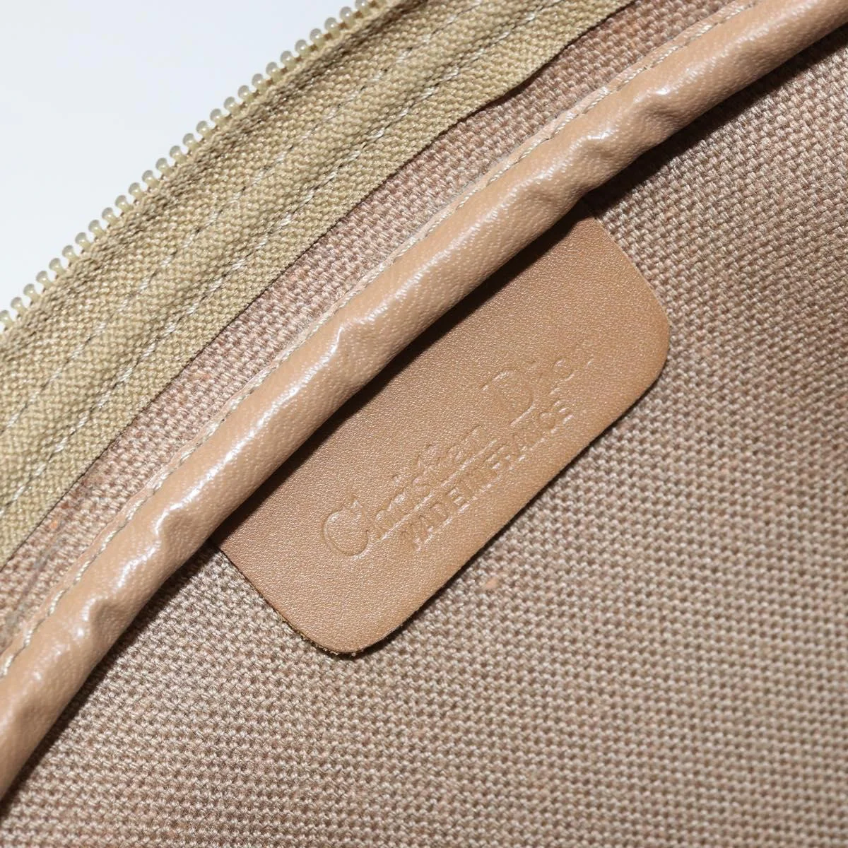 Christian Dior Vintage Honeycomb Shoulder Bag Canvas and Leather - Image 6