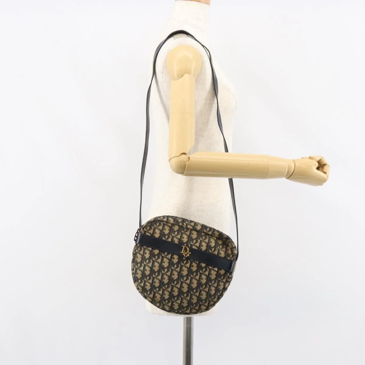 Christian Dior Vintage Trotter Shoulder Bag Canvas - Image 13