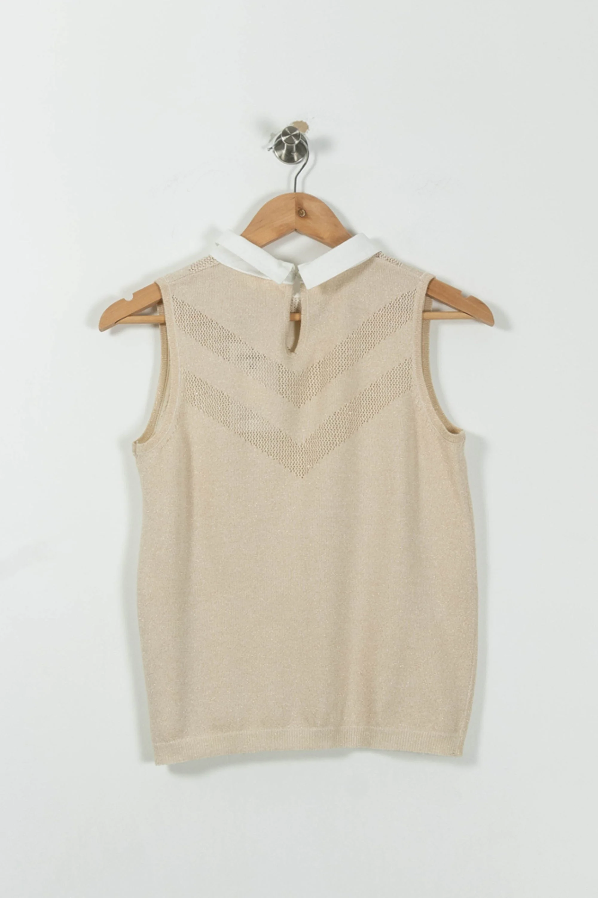 Débardeur Beige et Blanc - Taille S/36 - Image 4