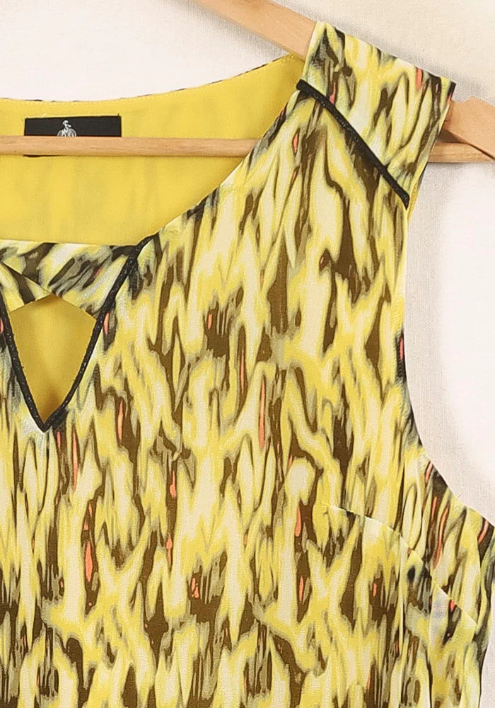 Débardeur Jaune et Marron - Taille L/40 - Image 3