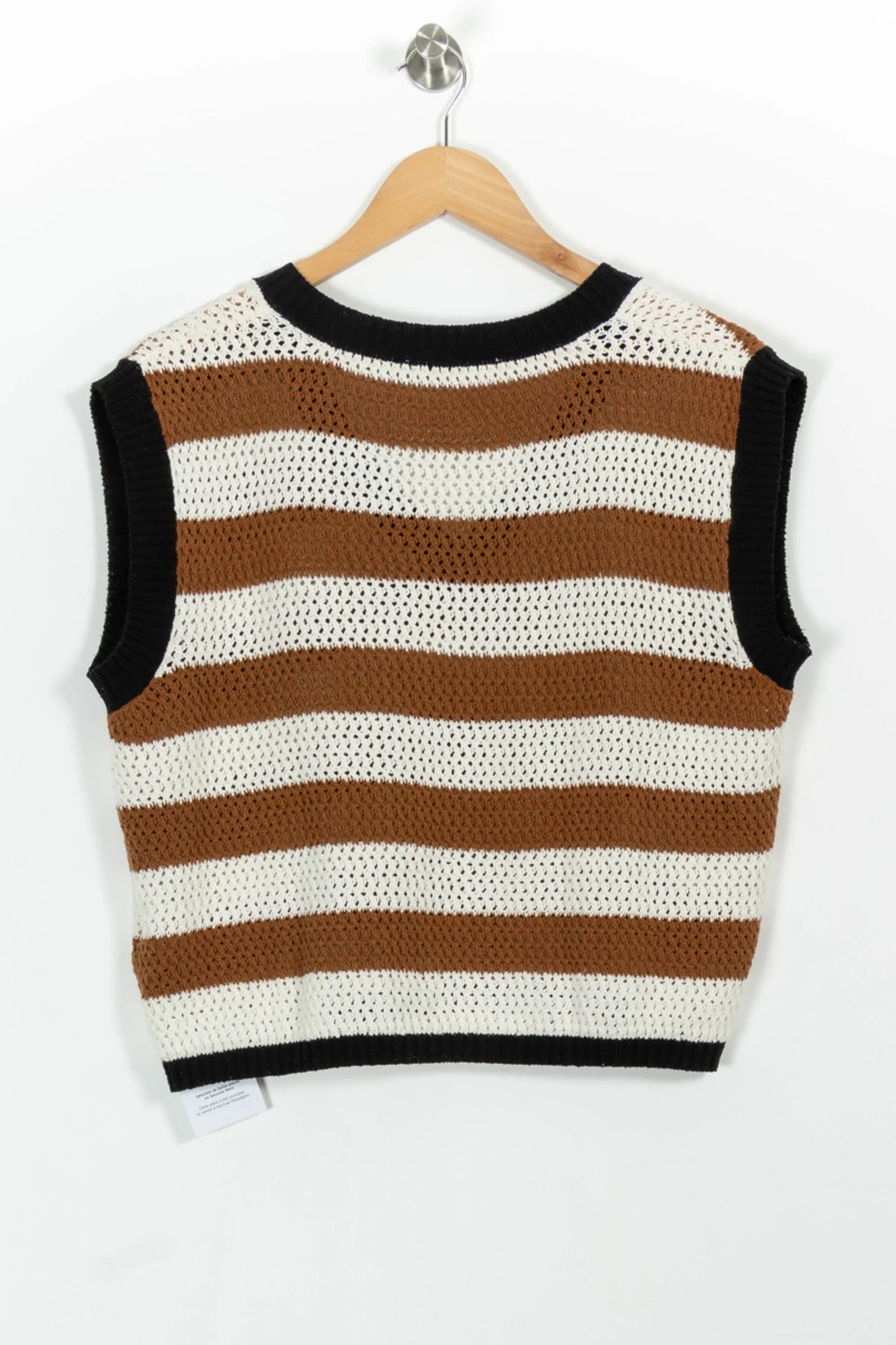 Débardeur Marron et Blanc - Taille L/40 - Image 4