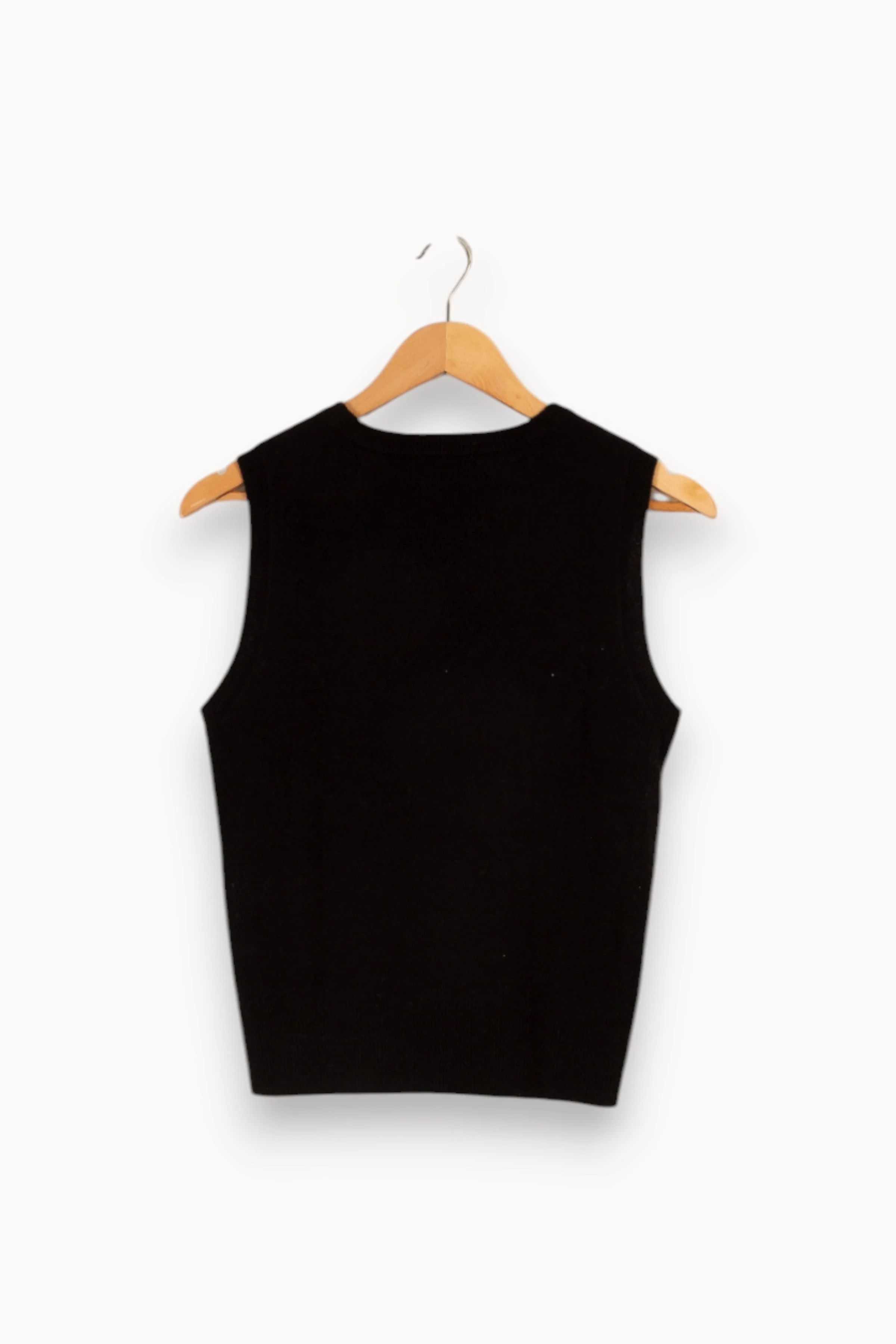 Débardeur noir en laine - Taille XS/34 - Image 5