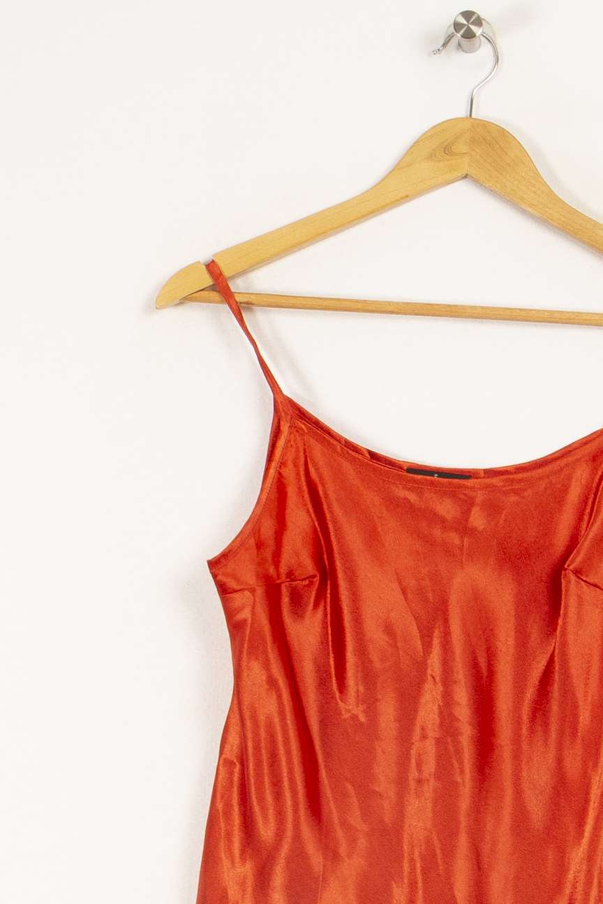 Débardeur orange foncé satiné - Taille M/38 - Image 3