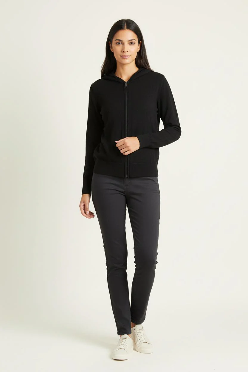 Gilet à Capuche Noir - Taille M/38
