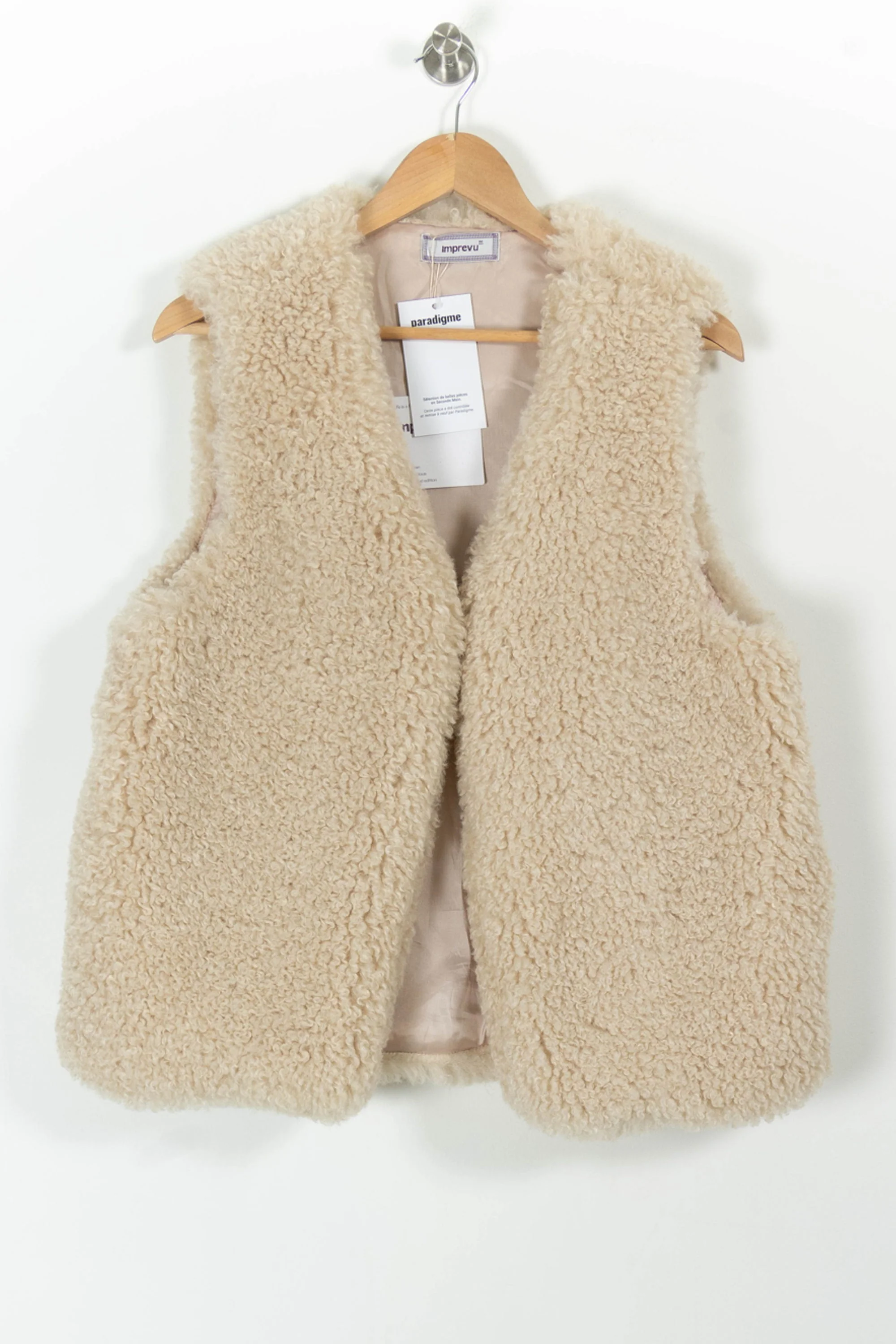 Gilet Sans Manches Beige - Taille S/36 - Image 2