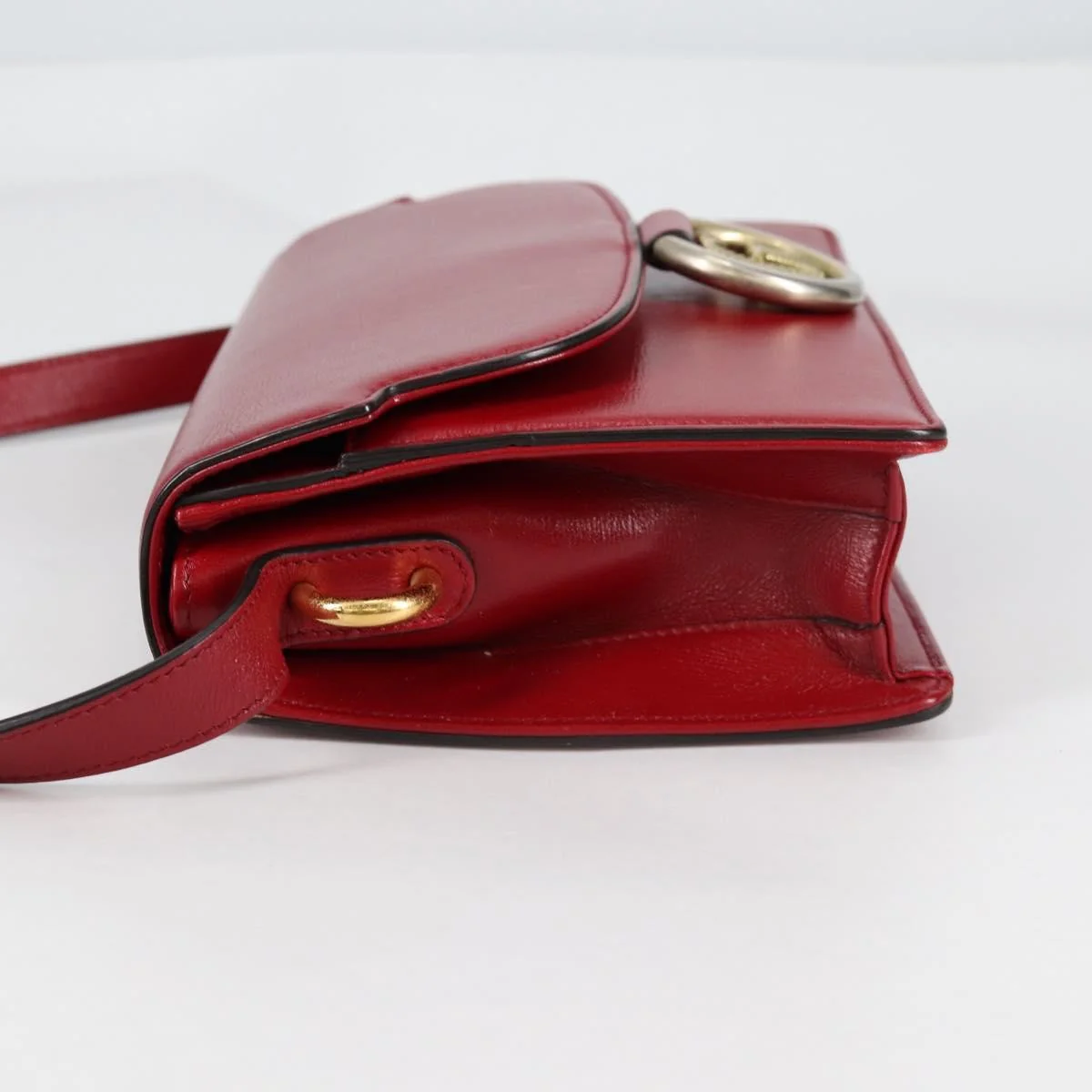 Gucci GG Ring Shoulder Bag Leather - Image 3