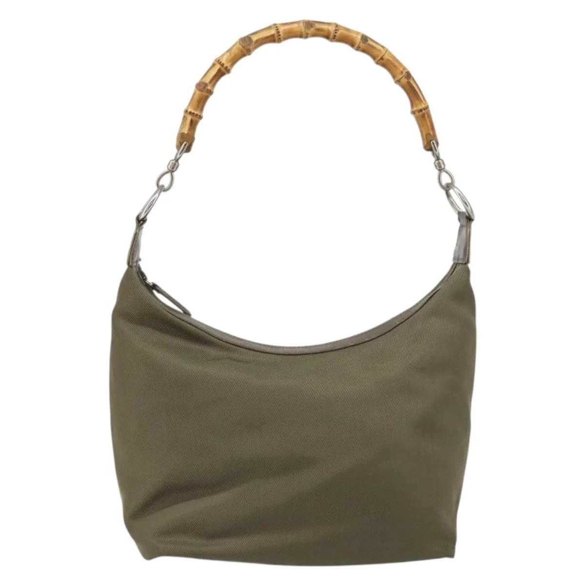 Gucci Vintage Bamboo Shoulder Bag Nylon