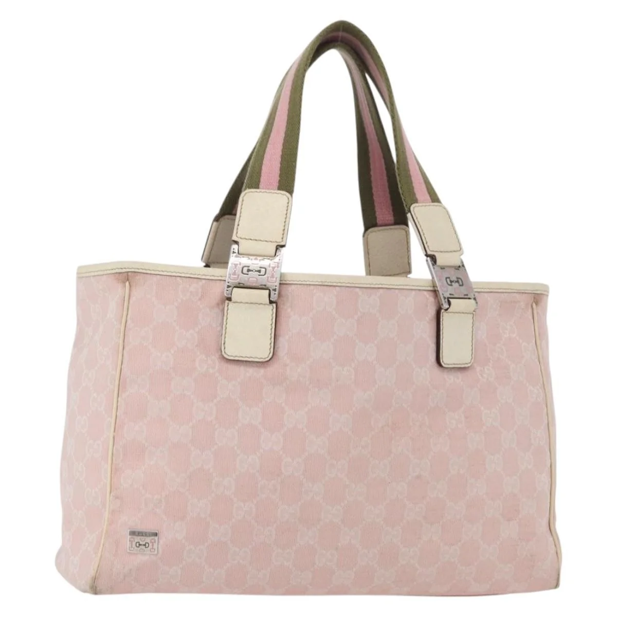 Gucci Web Handle Buckle Tote GG Canvas - Image 14