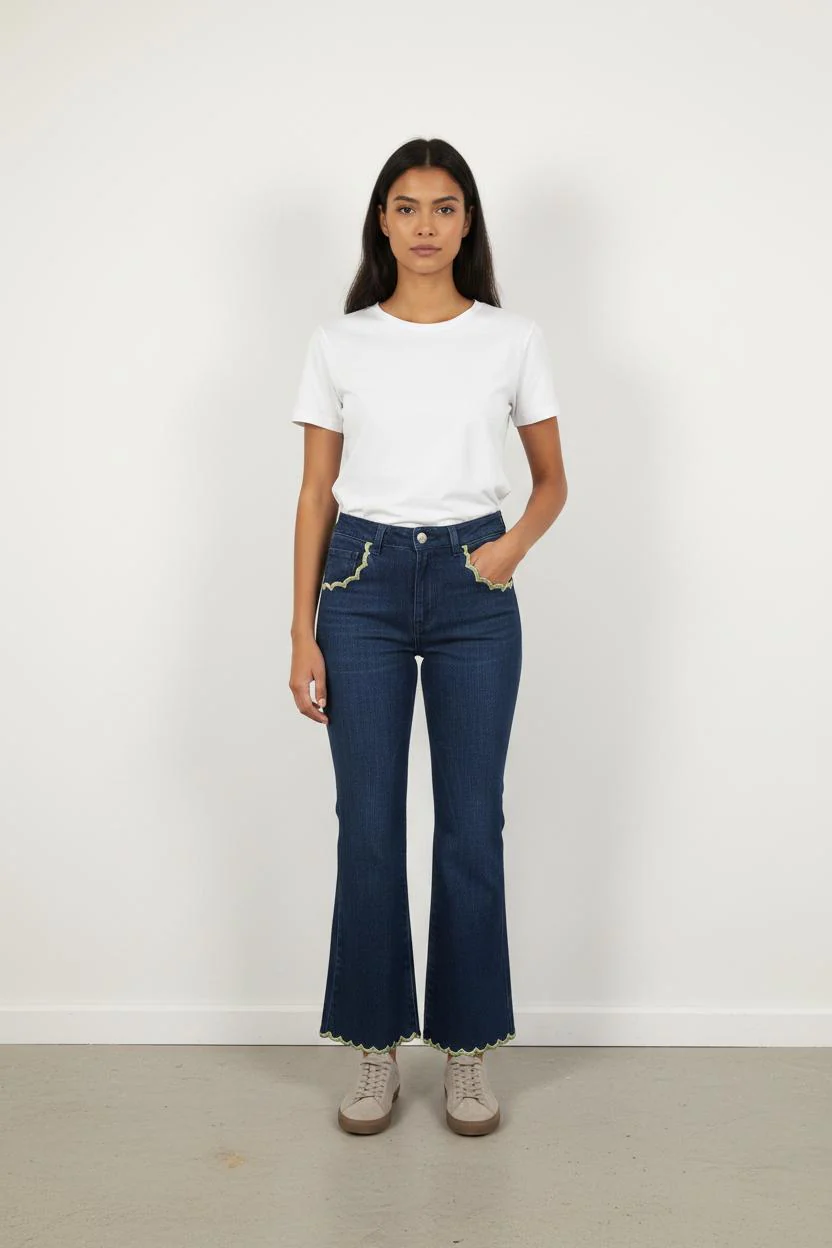 Jean Évasé Bleu - Taille XS/34