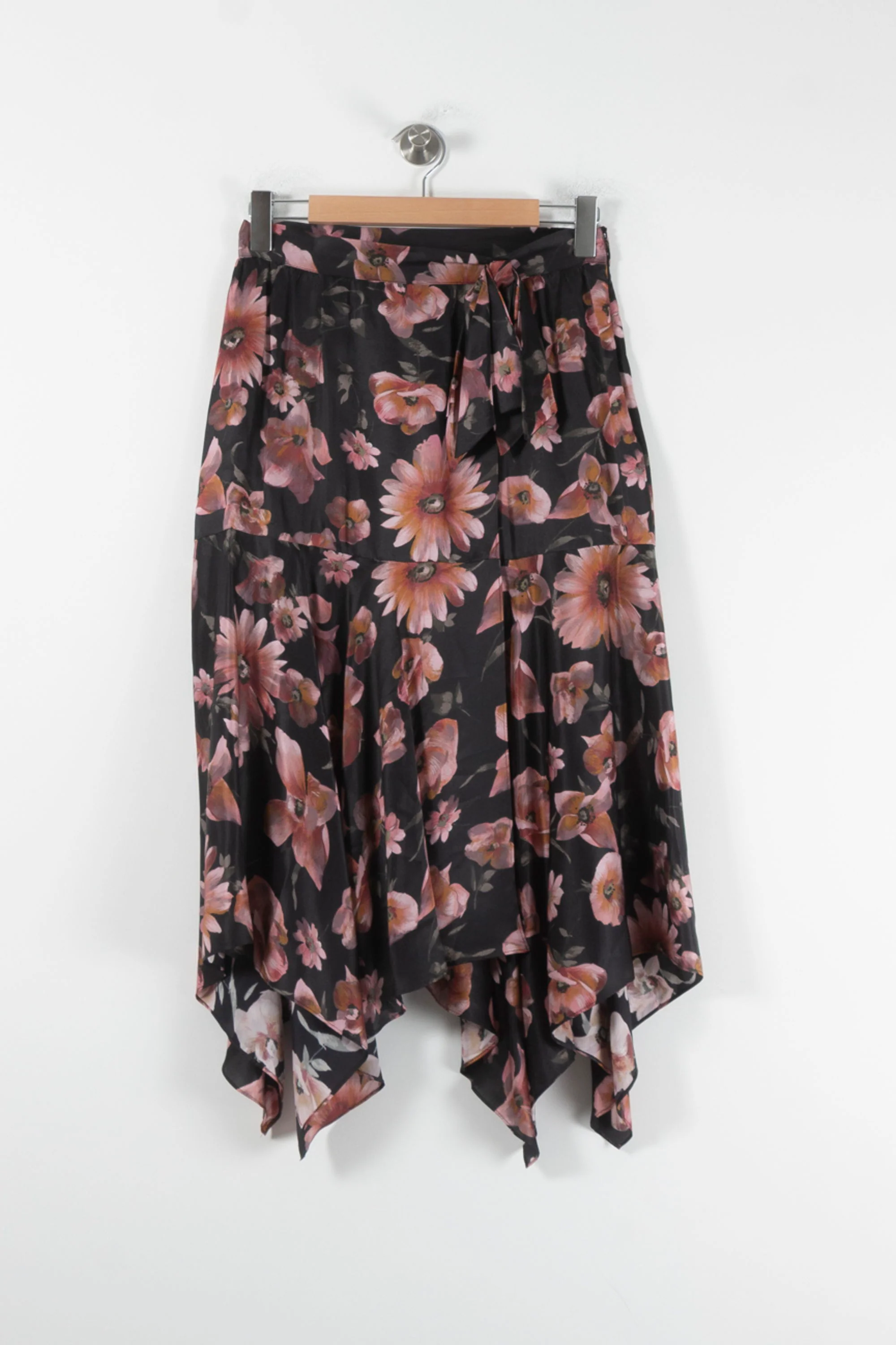 Jupe Asymétrique Noire et Rose - Taille L/40 - Image 2
