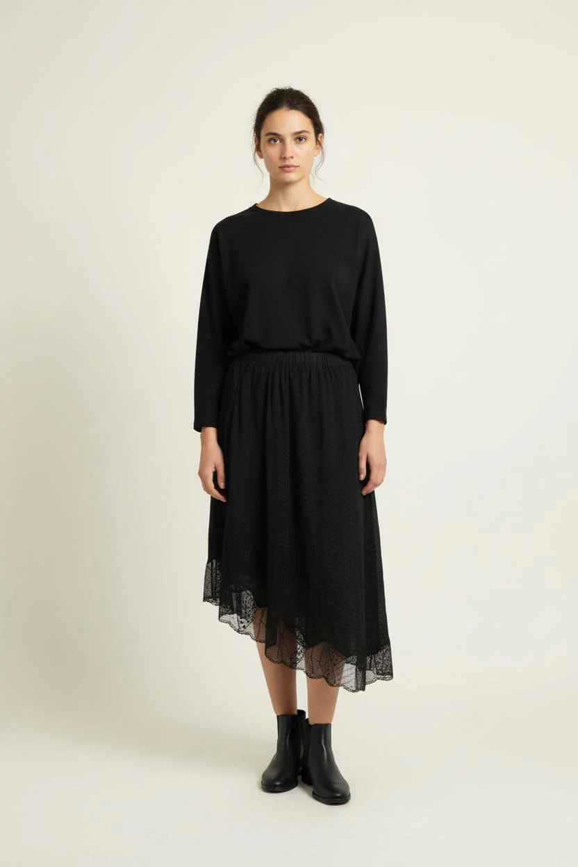 Jupe Asymétrique Noire - Taille S/36