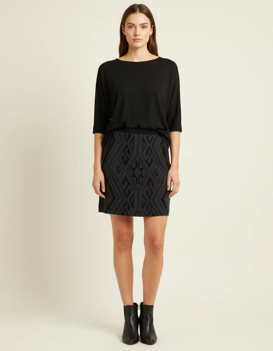 Jupe bleue et noire - Taille L/40