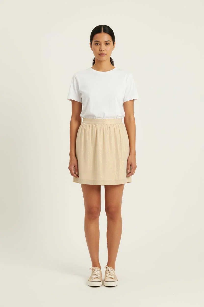 Jupe Courte Beige - Taille S/36
