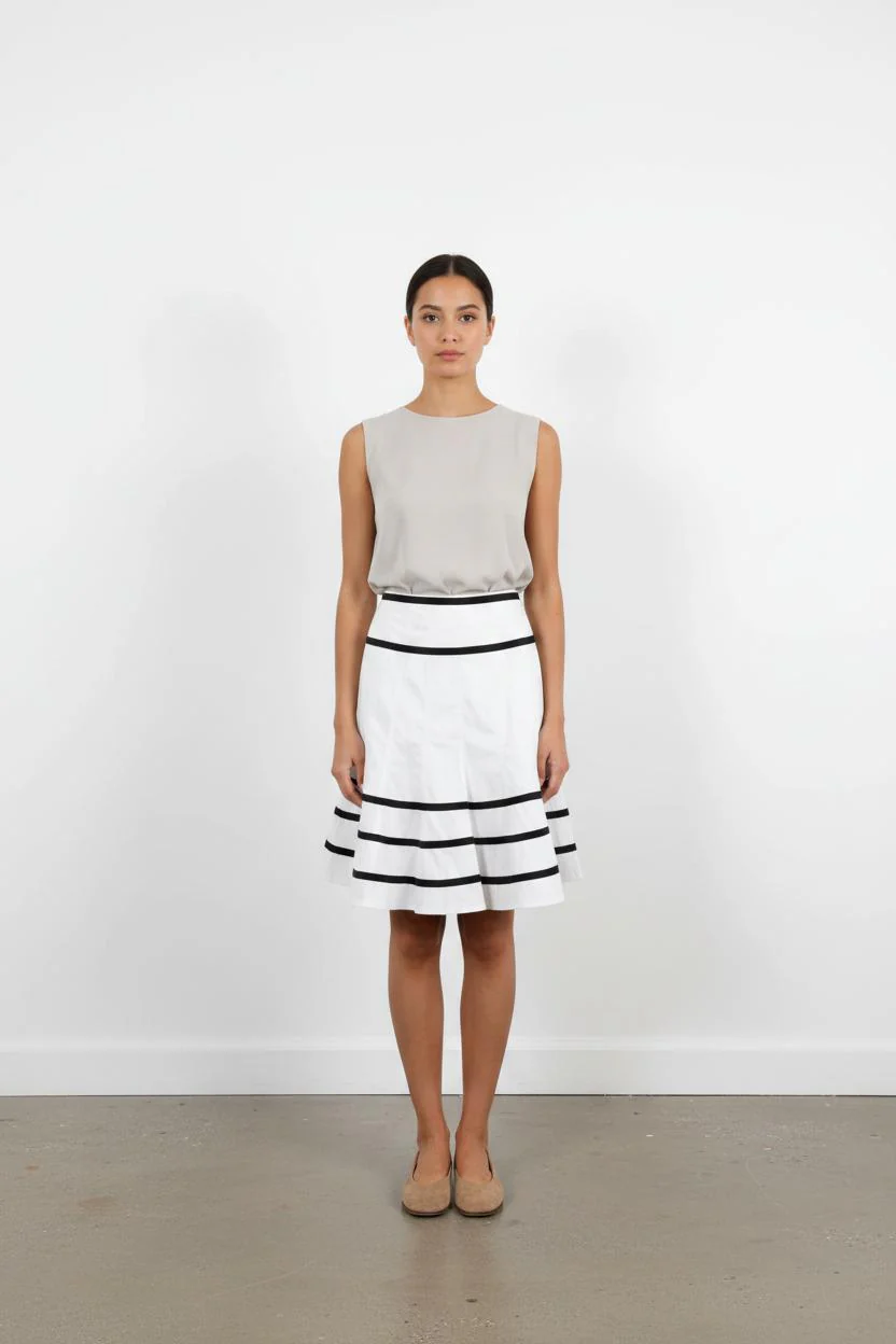 Jupe Courte Blanche et Noire - Taille XS/34