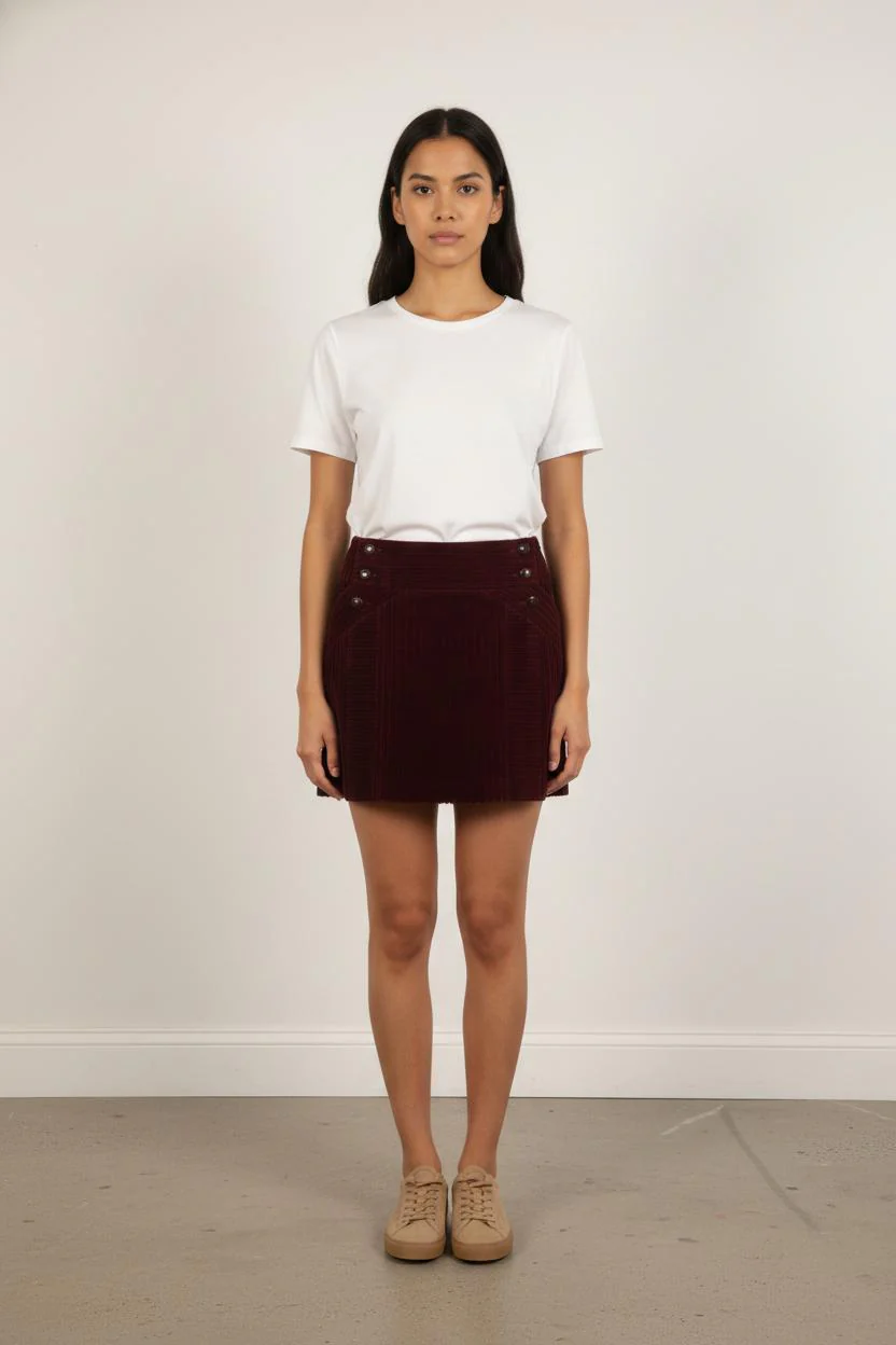 Jupe Courte Bordeaux - Taille M/38