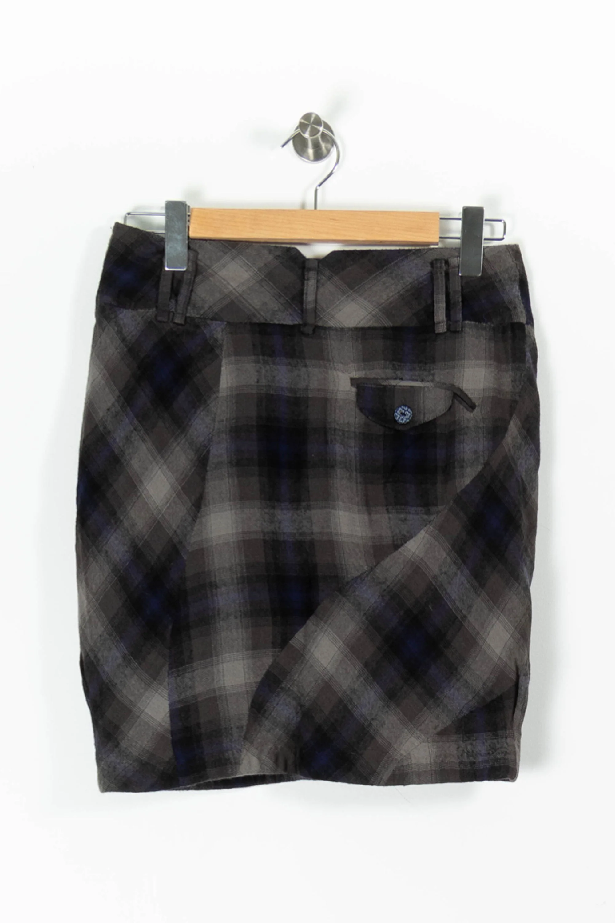 Jupe Courte Grise et Bleue - Taille XS/34 - Image 4