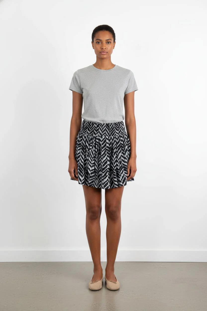 Jupe Courte Noire et Blanche - Taille M/38