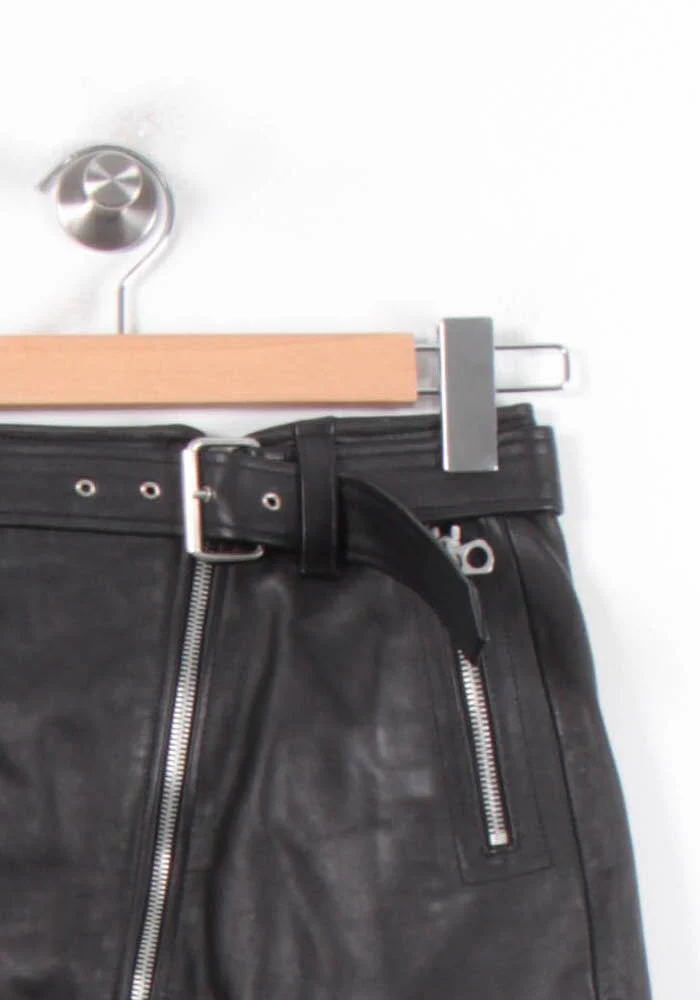 Jupe Cuir Noire - Taille XS/34 - Image 3