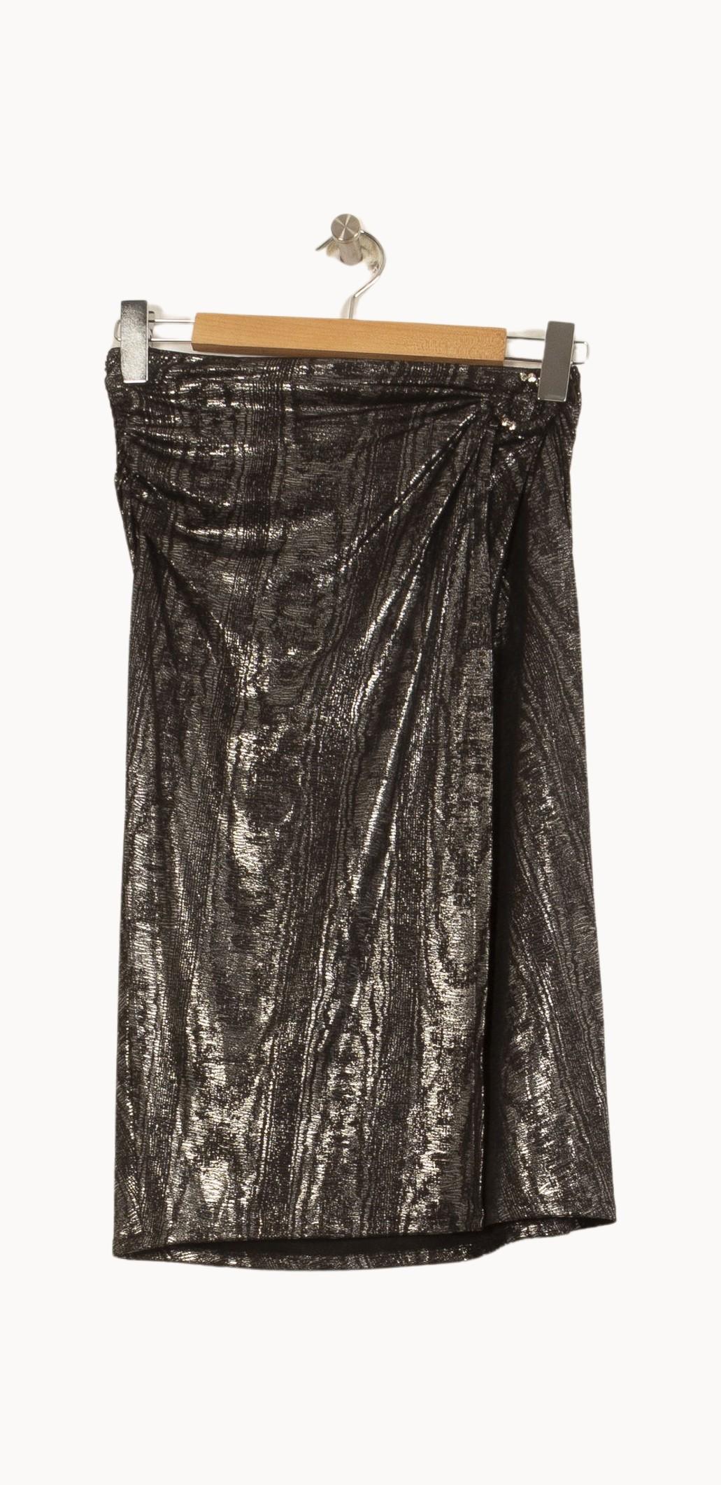 Jupe Drapée Grise - Taille XS/34 - Image 2