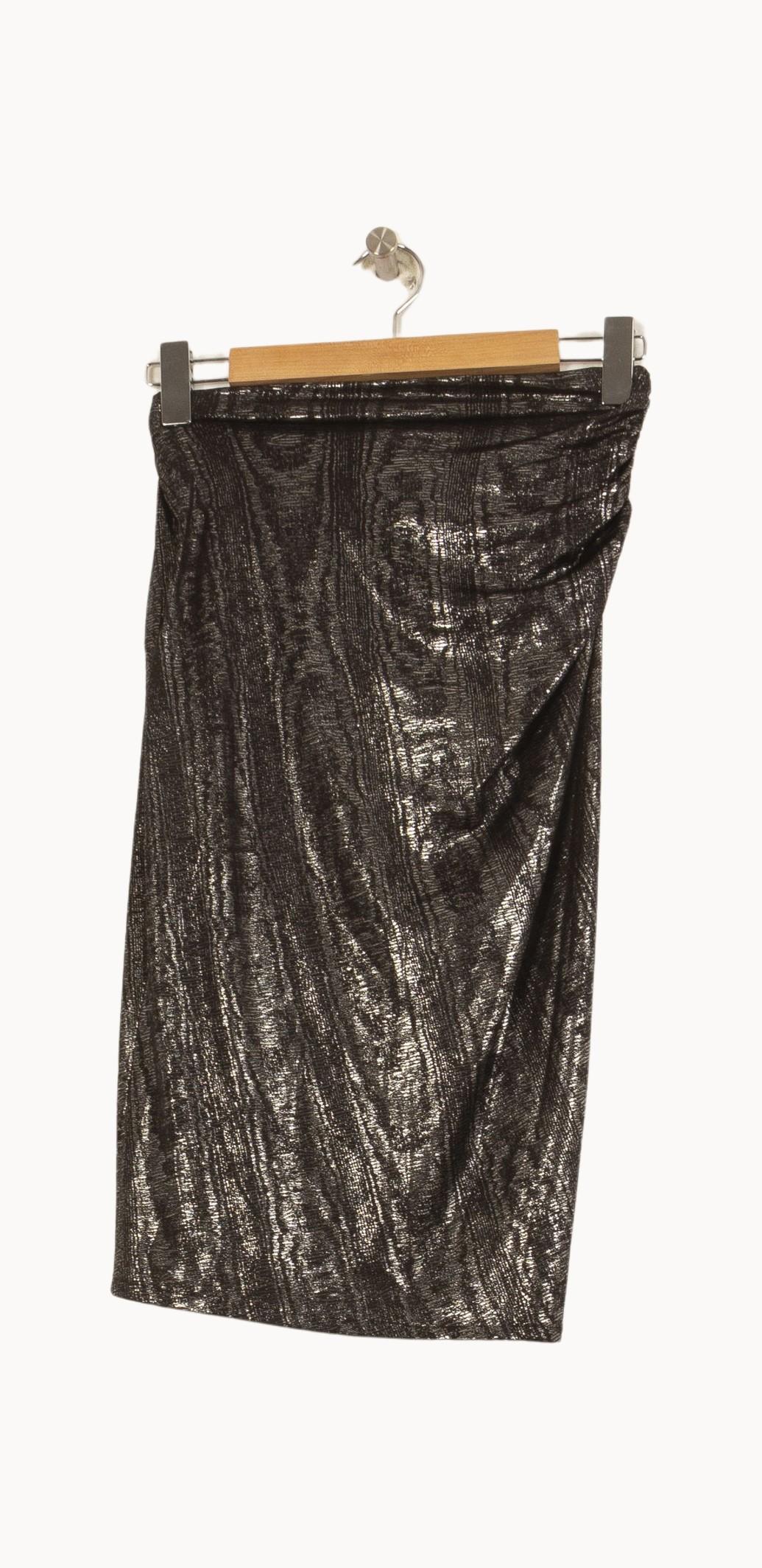 Jupe Drapée Grise - Taille XS/34 - Image 4