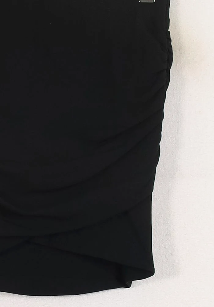 Jupe Drapée Noire - Taille M/38 - Image 3