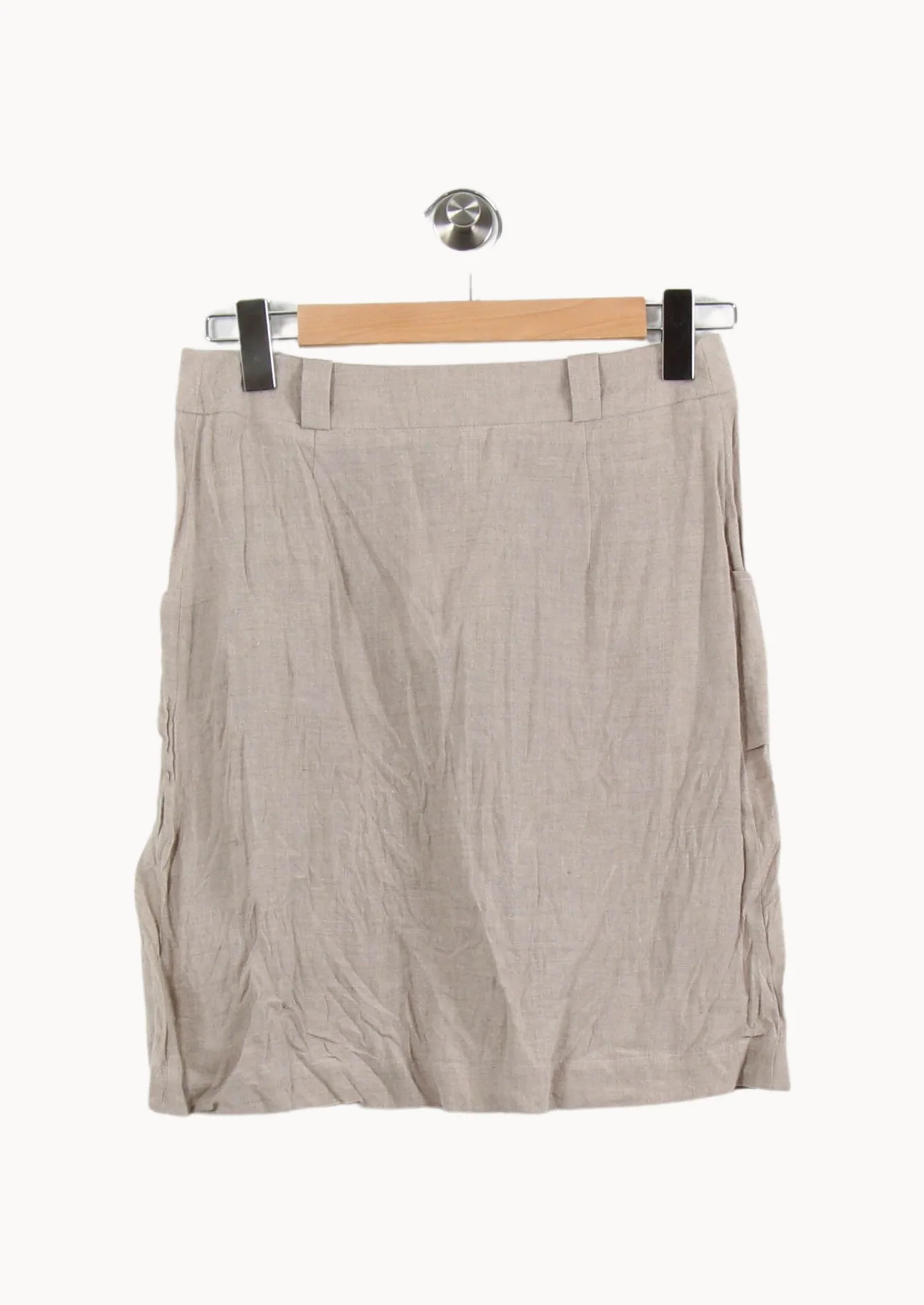 Jupe Droite Beige - Taille S/36 - Image 4