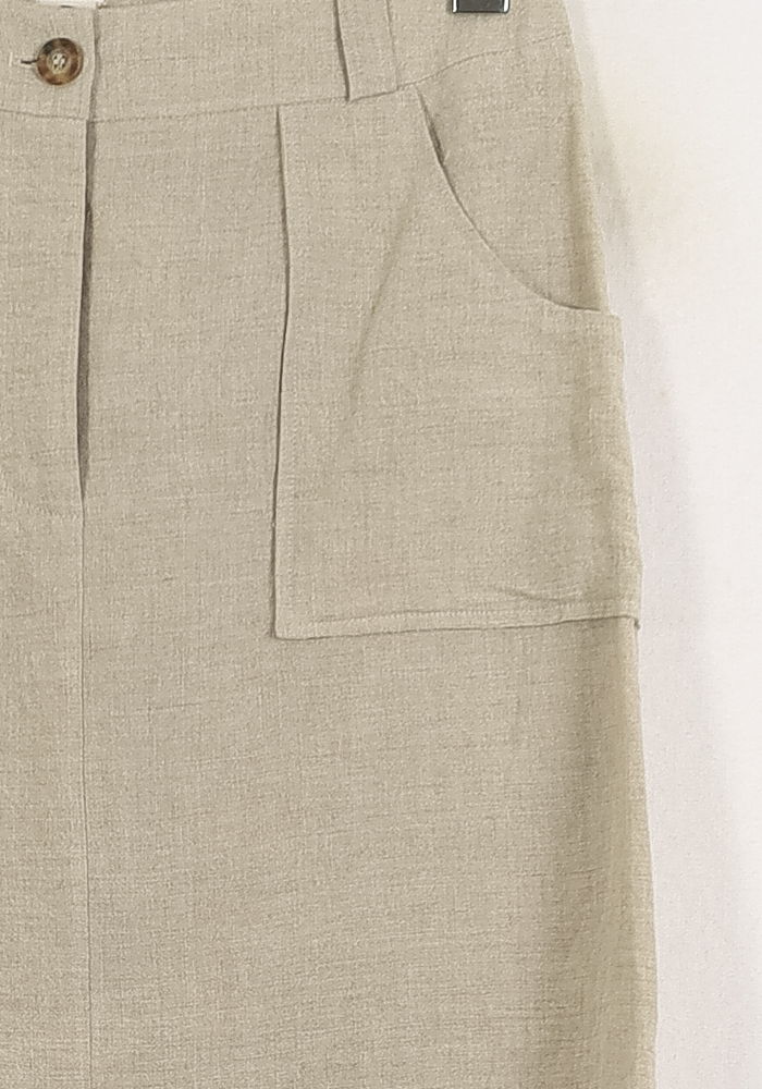 Jupe Droite Beige - Taille S/36 - Image 3