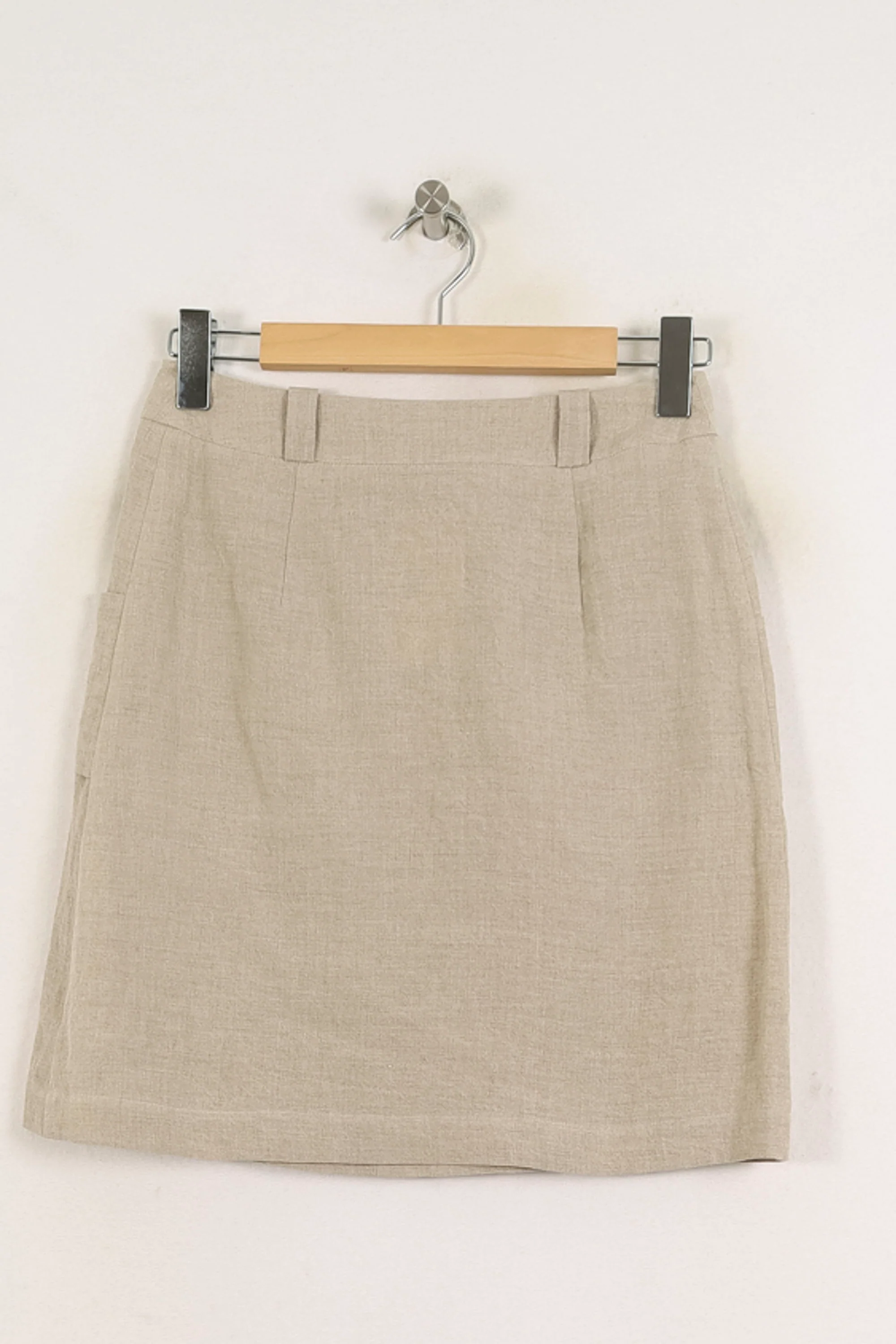 Jupe Droite Beige - Taille S/36 - Image 4