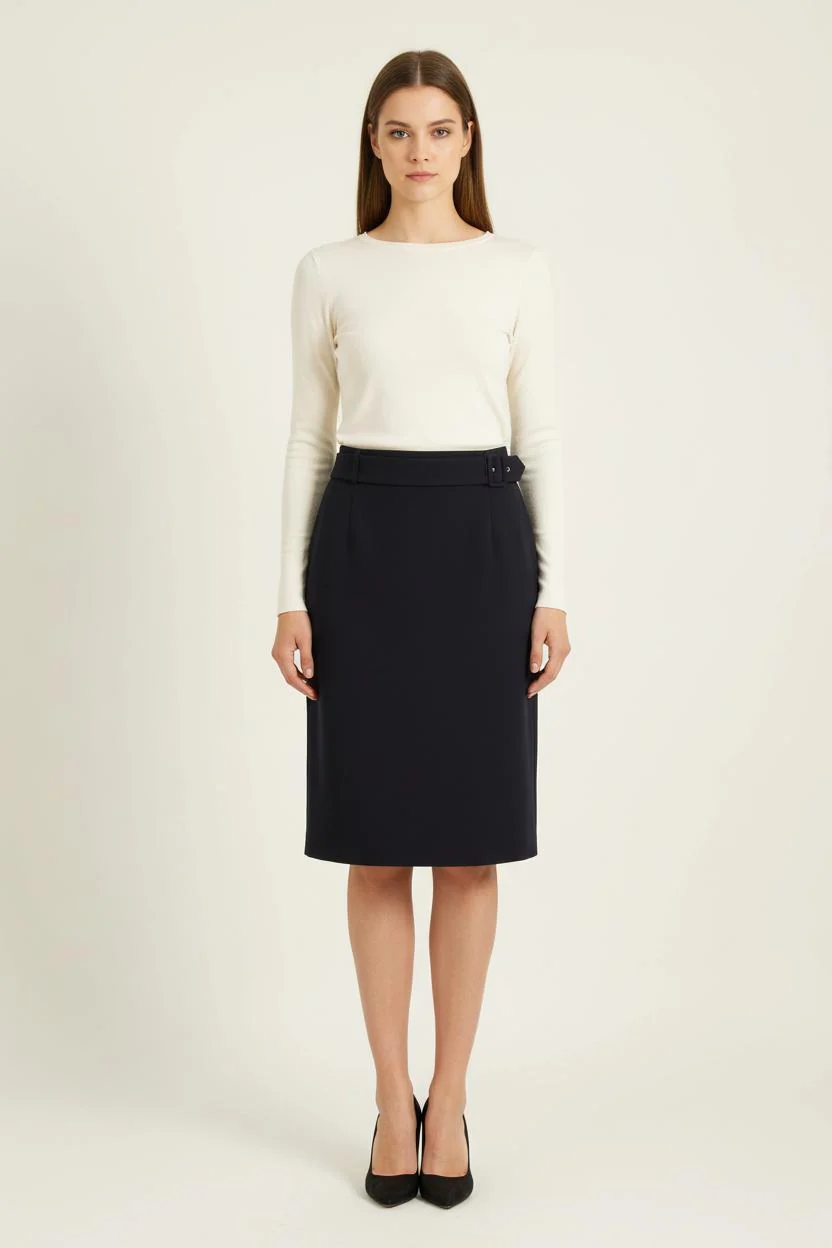 Jupe Droite Bleue - Taille XXL/44